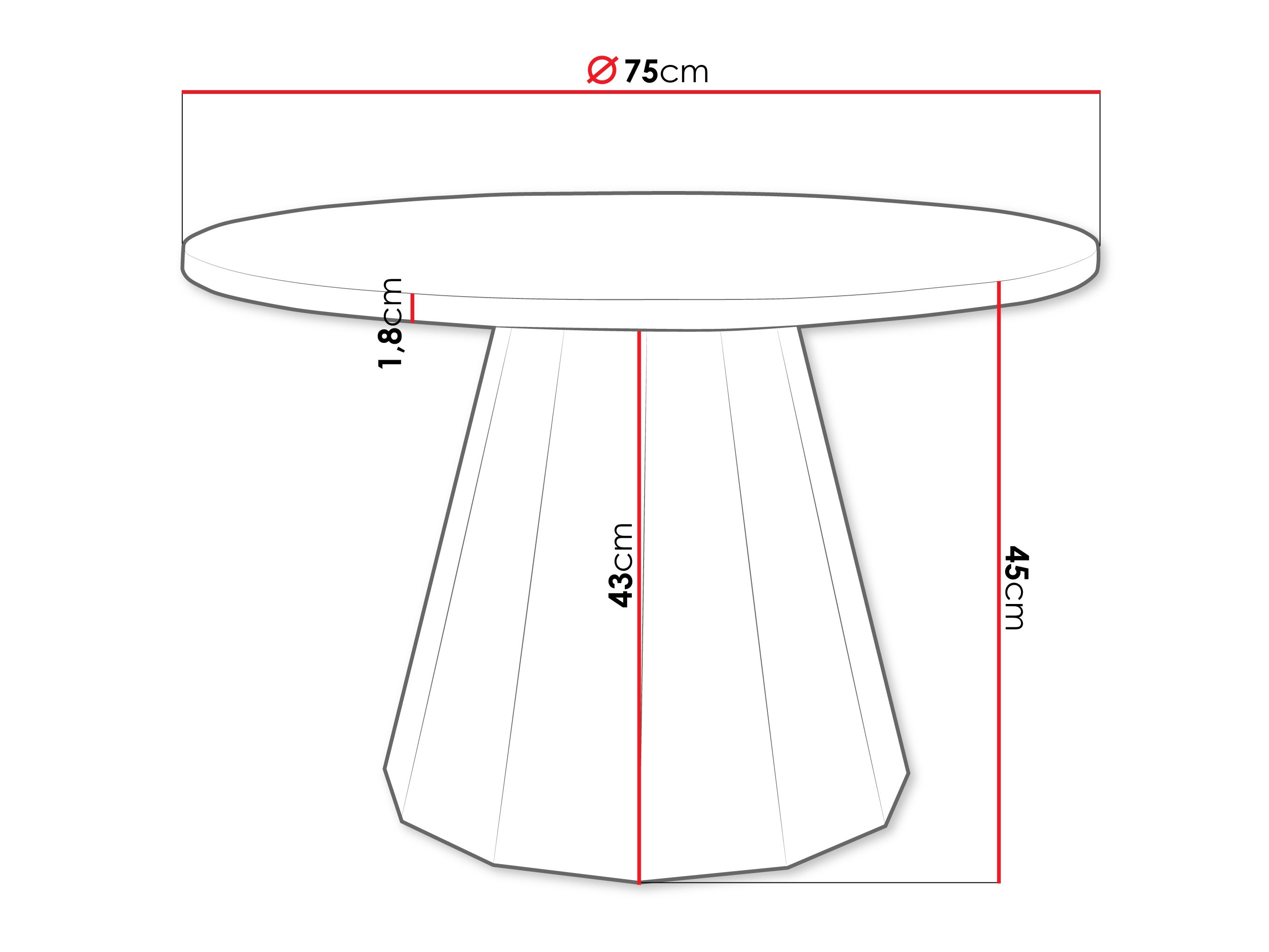 Coffee table Oswego 139 (Black + White)