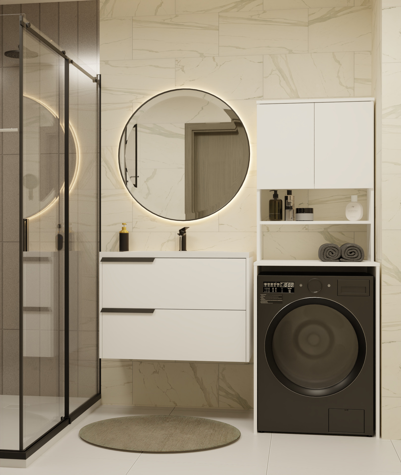 Bathroom shelf Balelbo 112 (White)
