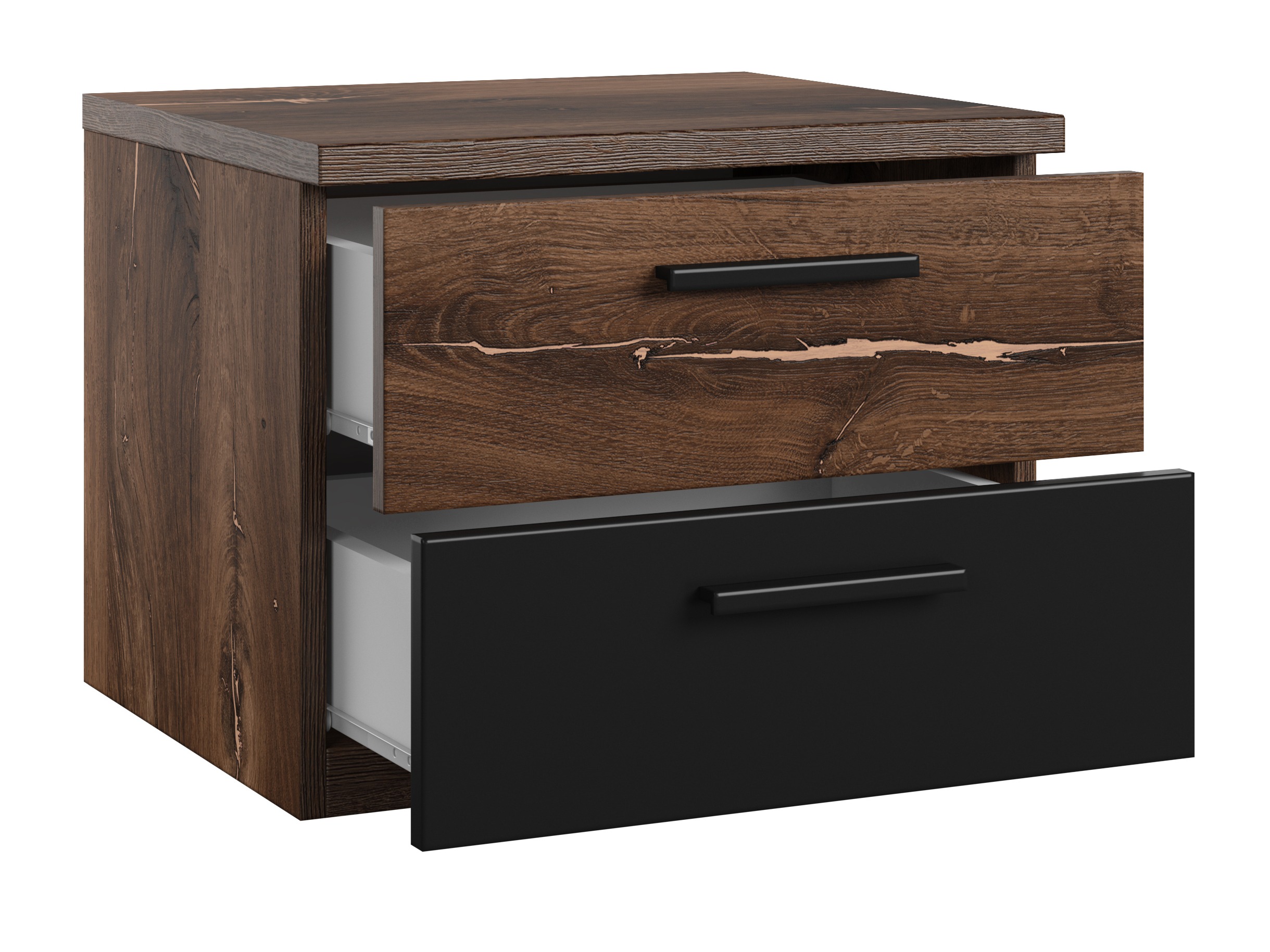 Bedside table Felelie 101 (Tamus Flagstaf oak + Copper)