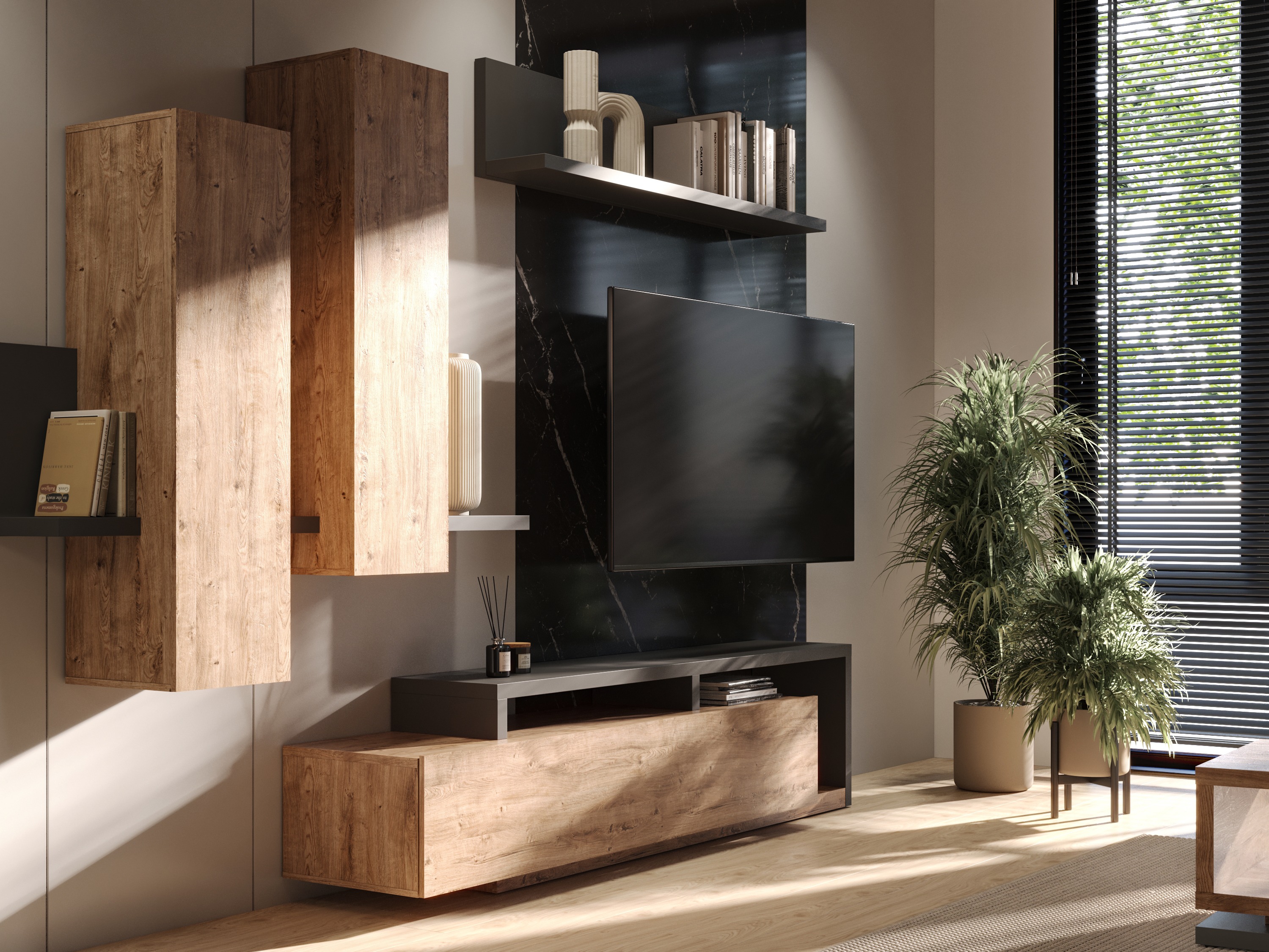 Wall shelf Lutiva 102 (Anthracite)