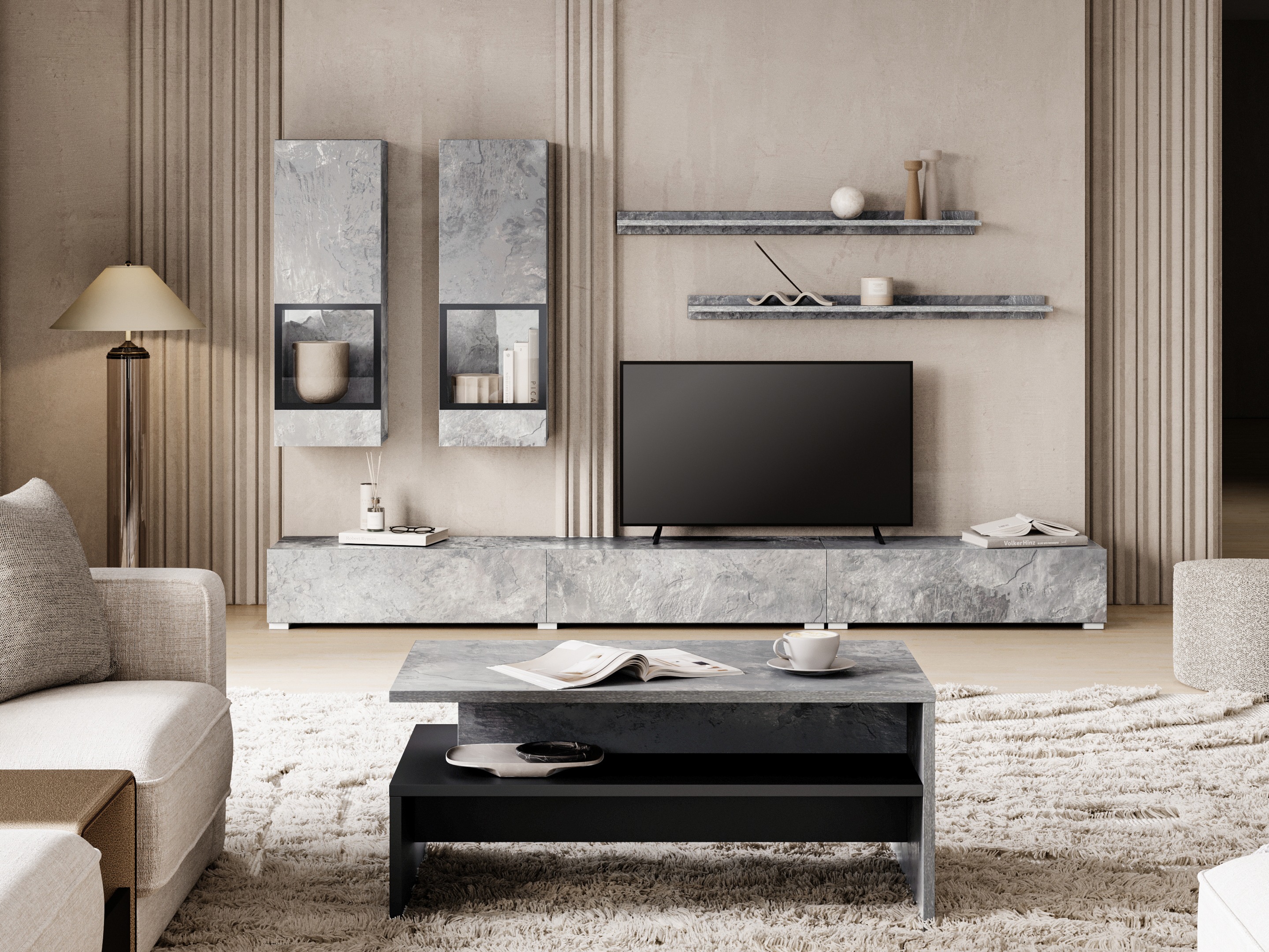 Living room set Serodeu 100 (Concrete)