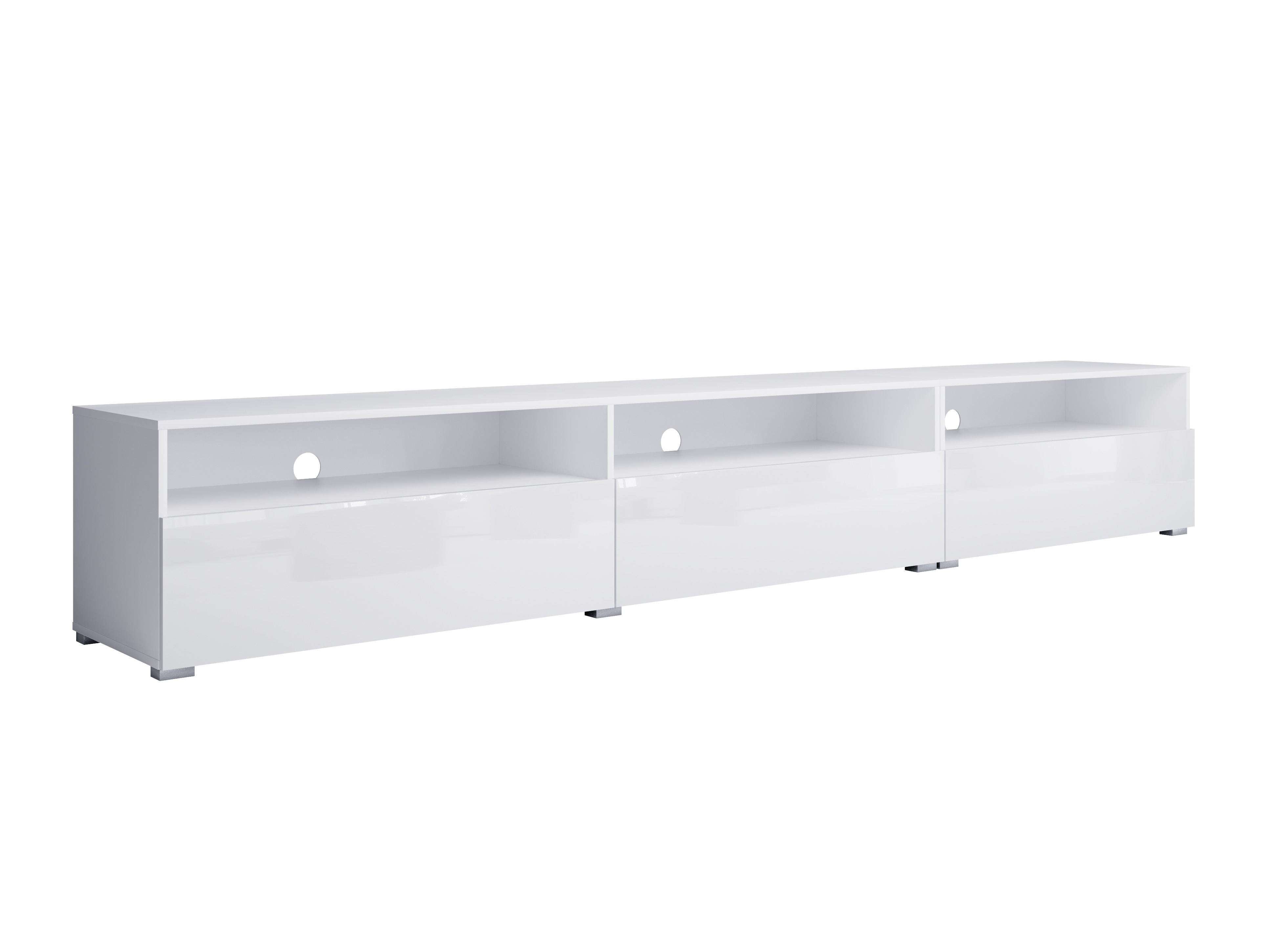 TV stand Serodeu 105 (White + Glossy white)