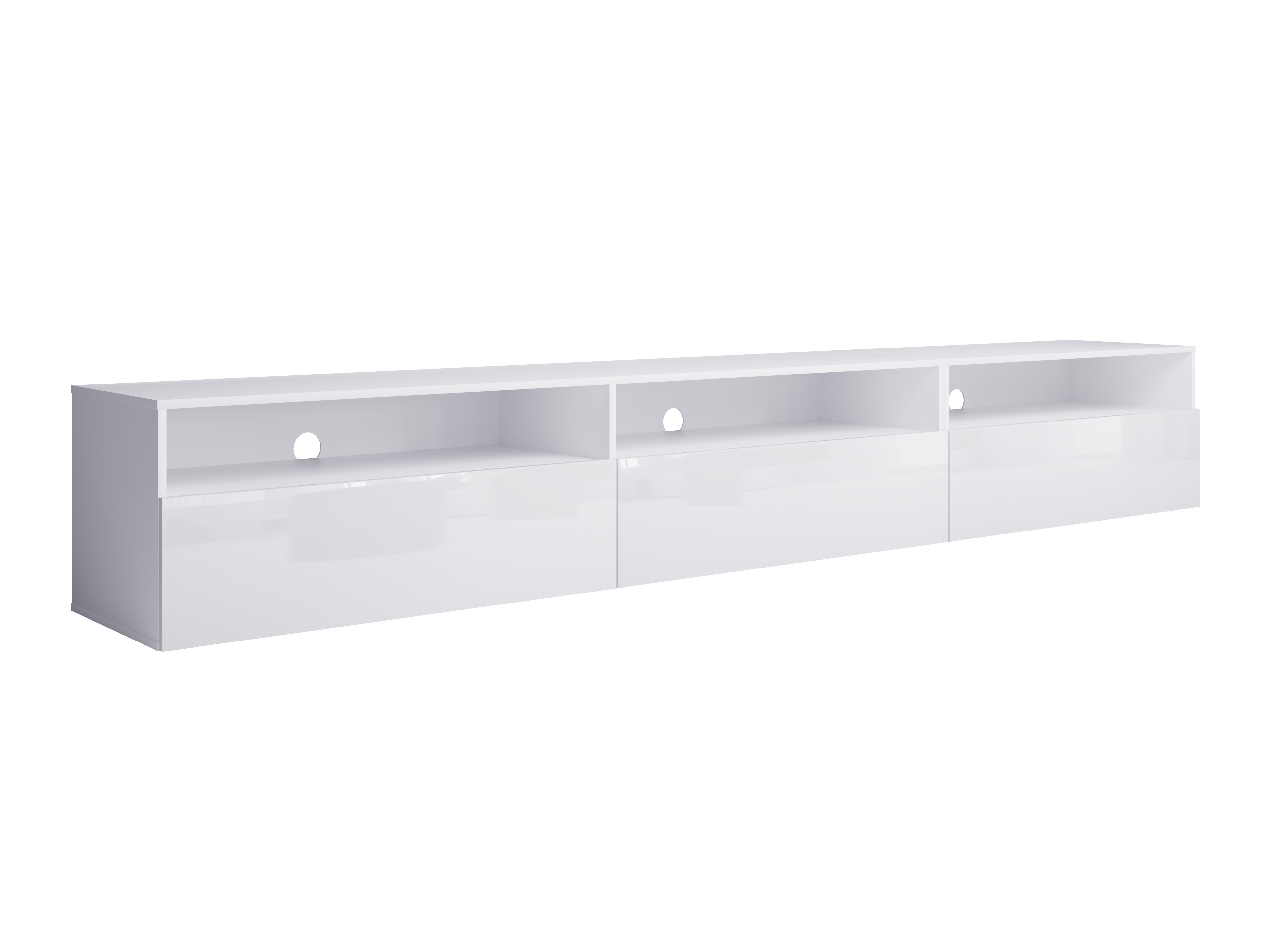 TV stand Serodeu 105 (White + Glossy white)