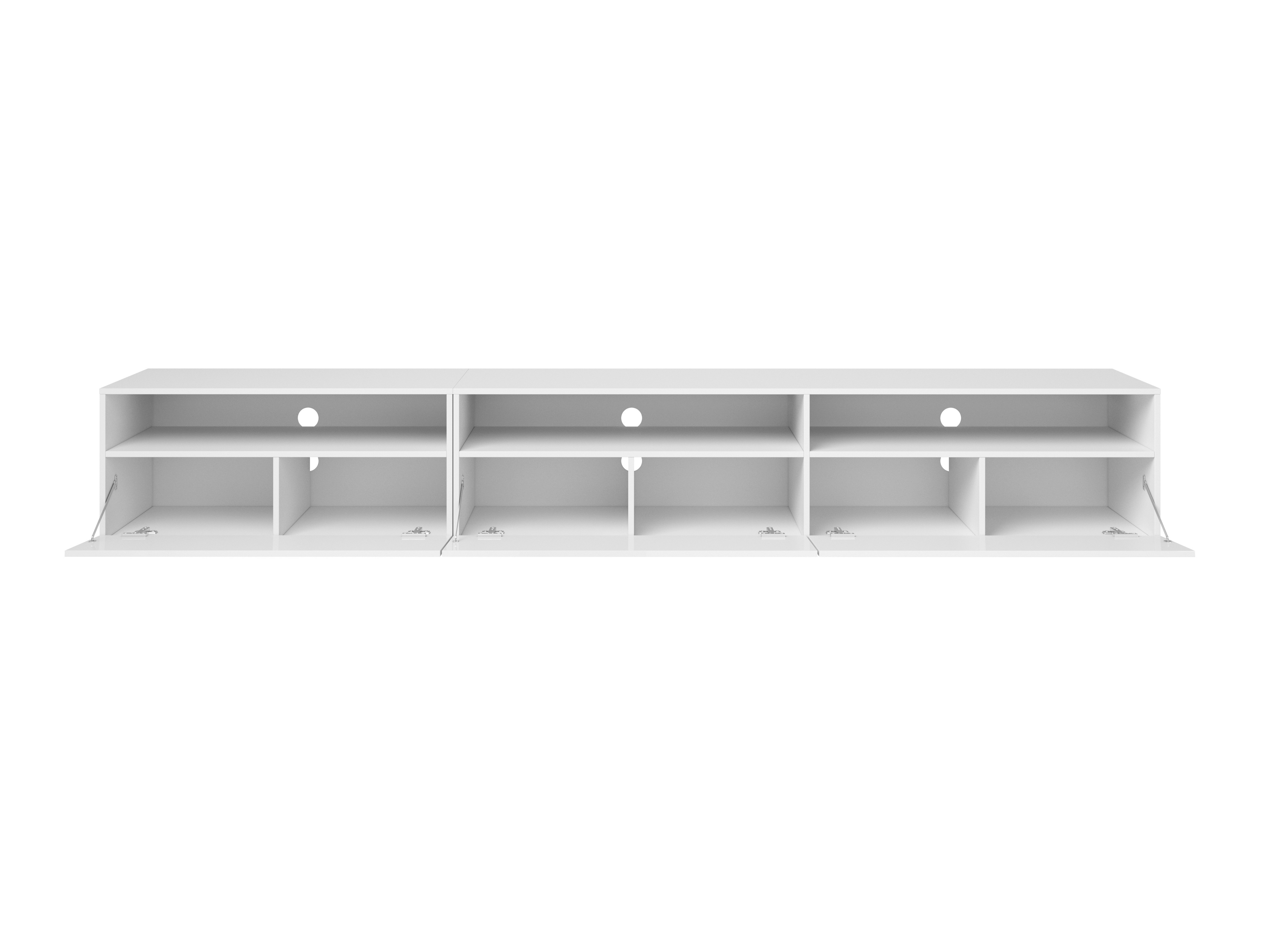 TV stand Serodeu 105 (White + Glossy white)