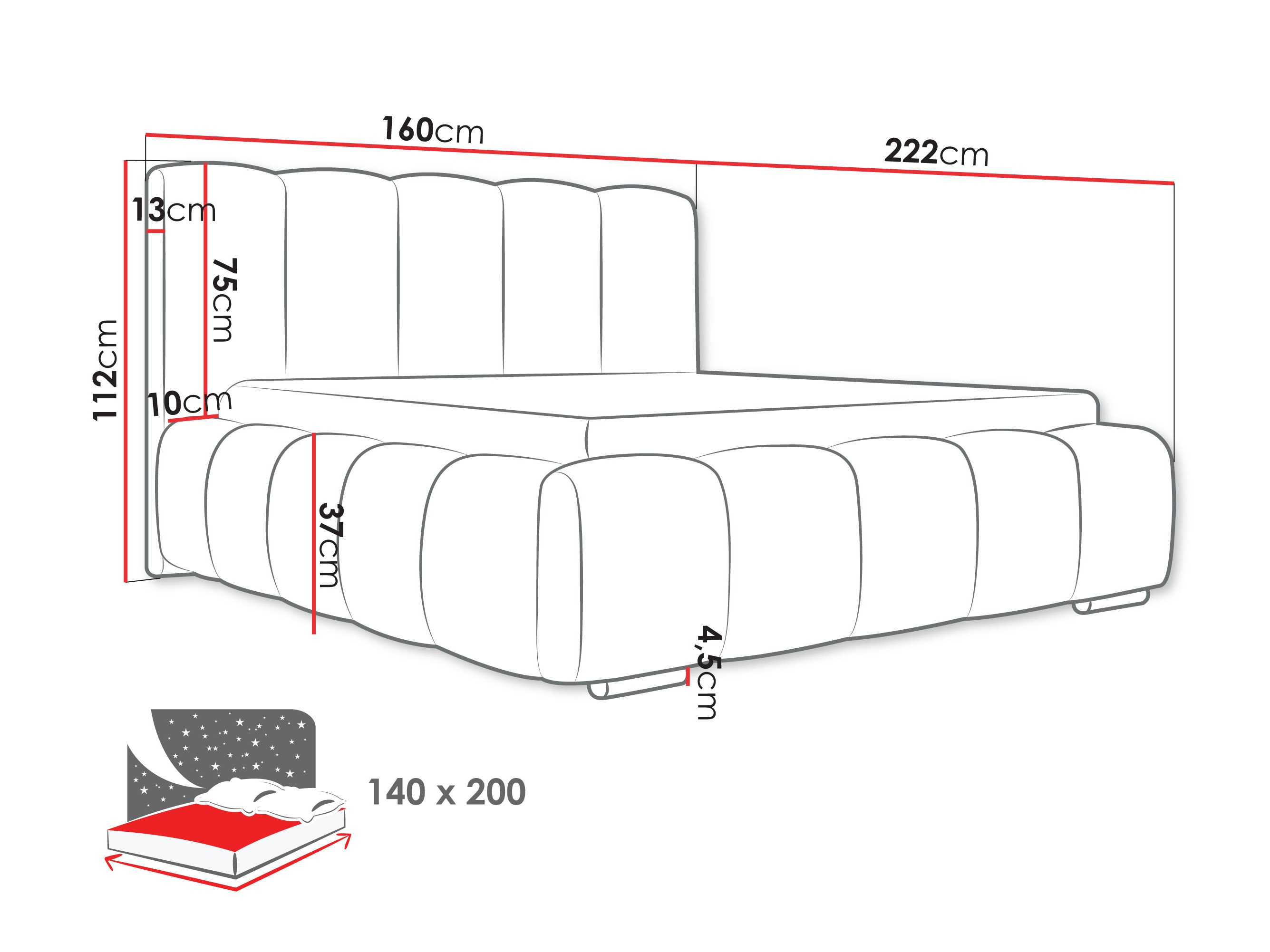 Bed TrendyNest Alceus I (Kronos 19)