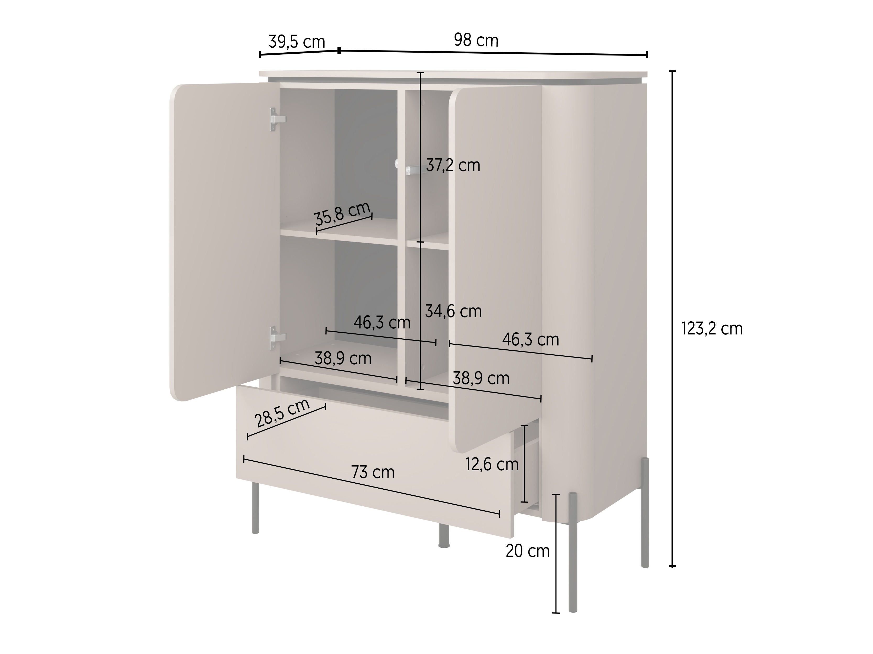 Chest of drawers Mirbeno 102