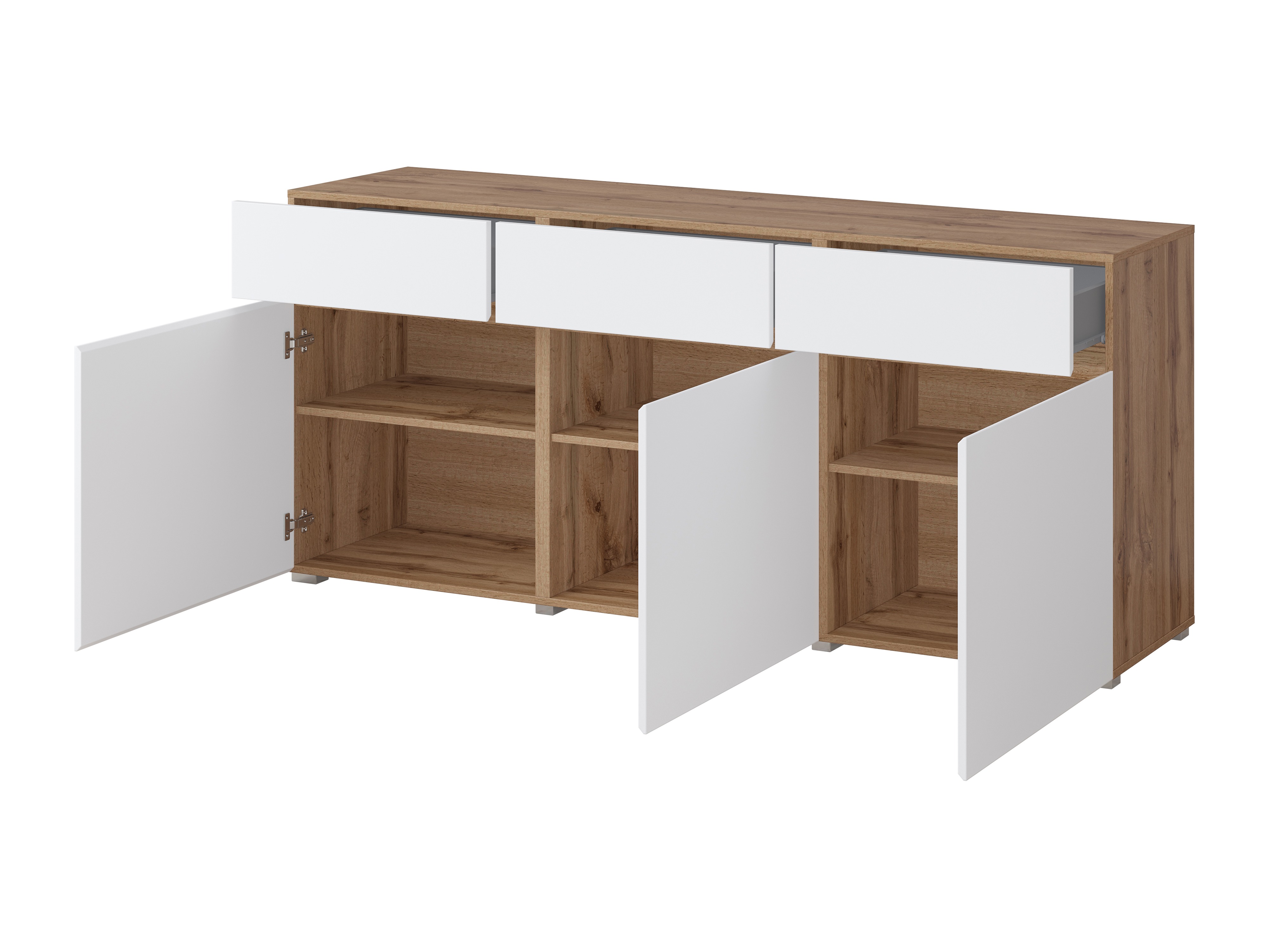 Chest of drawers Alfere 103 (Wotan Oak + White)