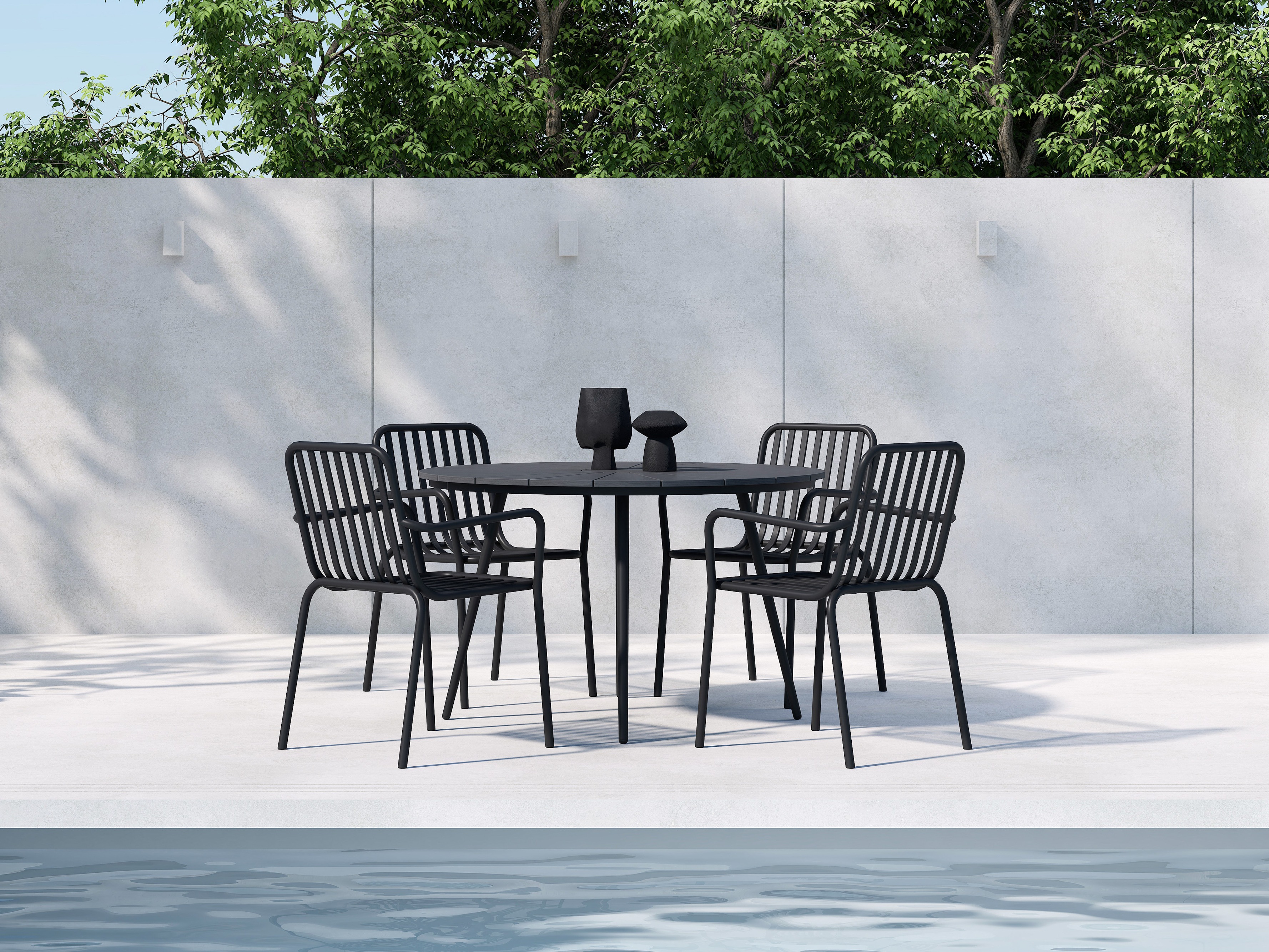 Outdoor table Dallas 4858 (Black)
