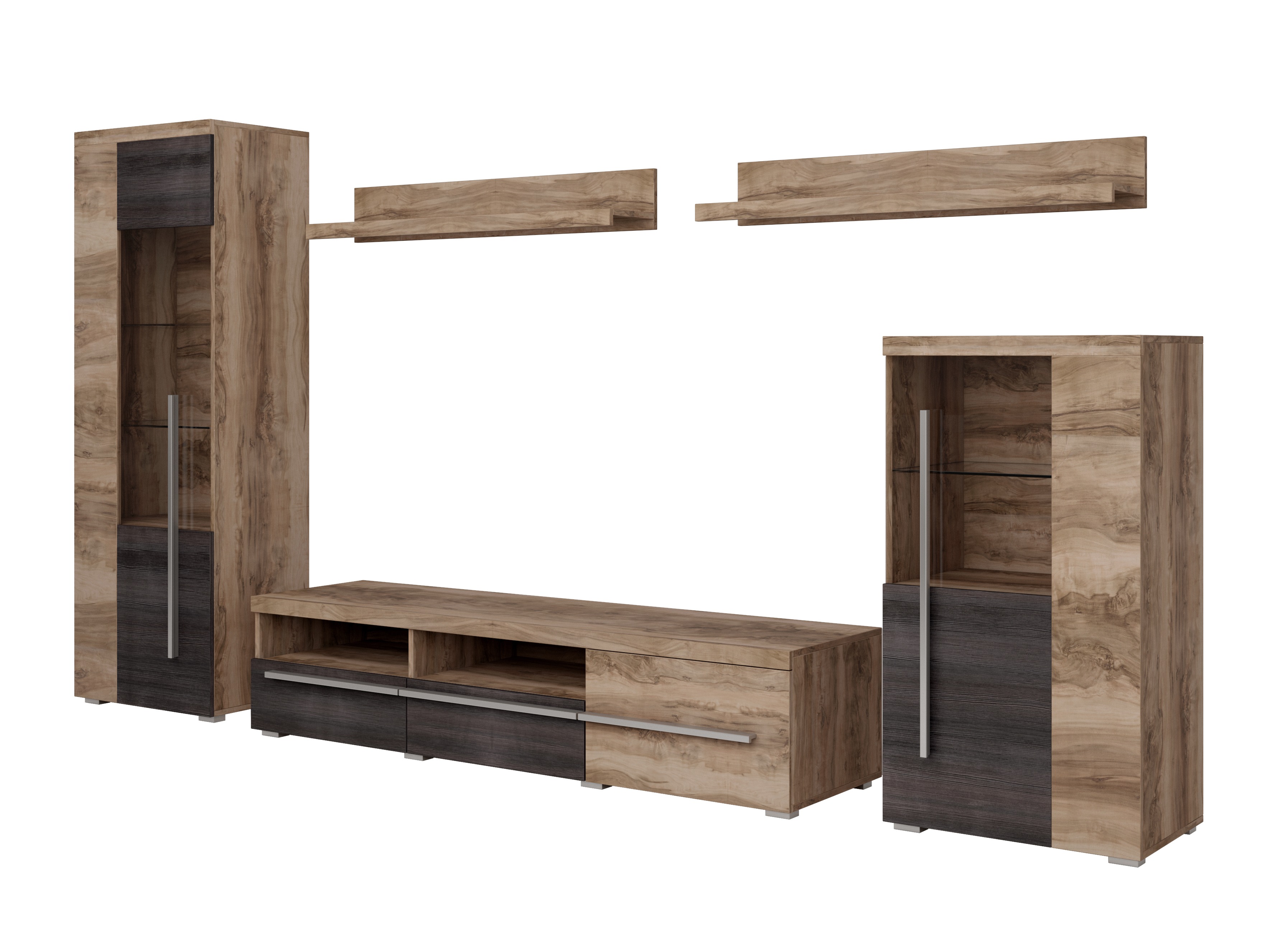 Living room set Sorciro 103 (Nut + Dark oak)