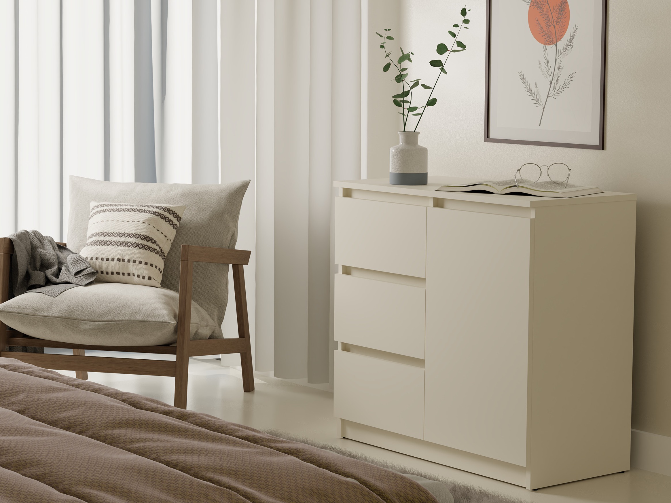 Chest of drawers Elbvelu 110 (Cashmere)