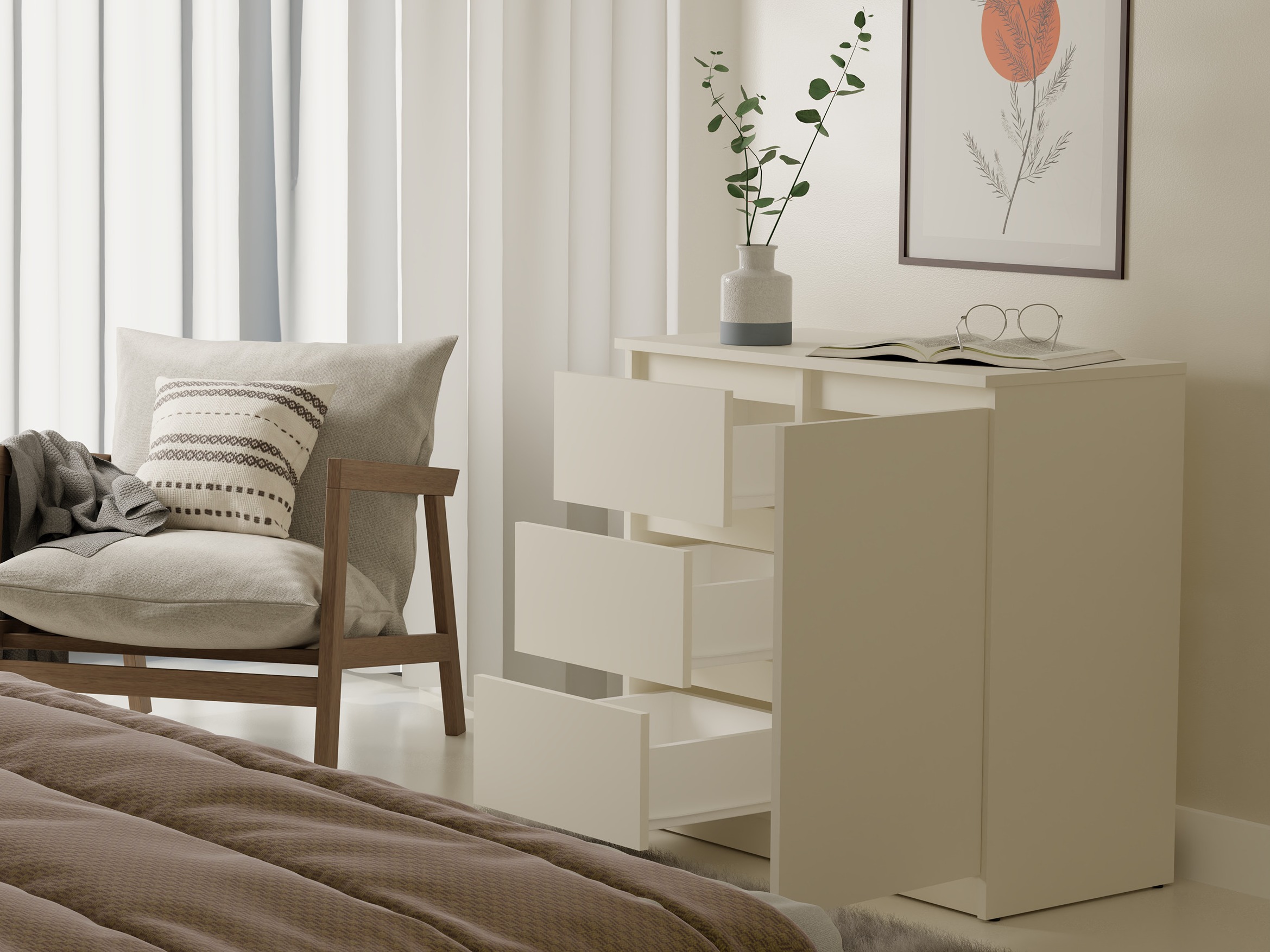 Chest of drawers Elbvelu 110 (Cashmere)