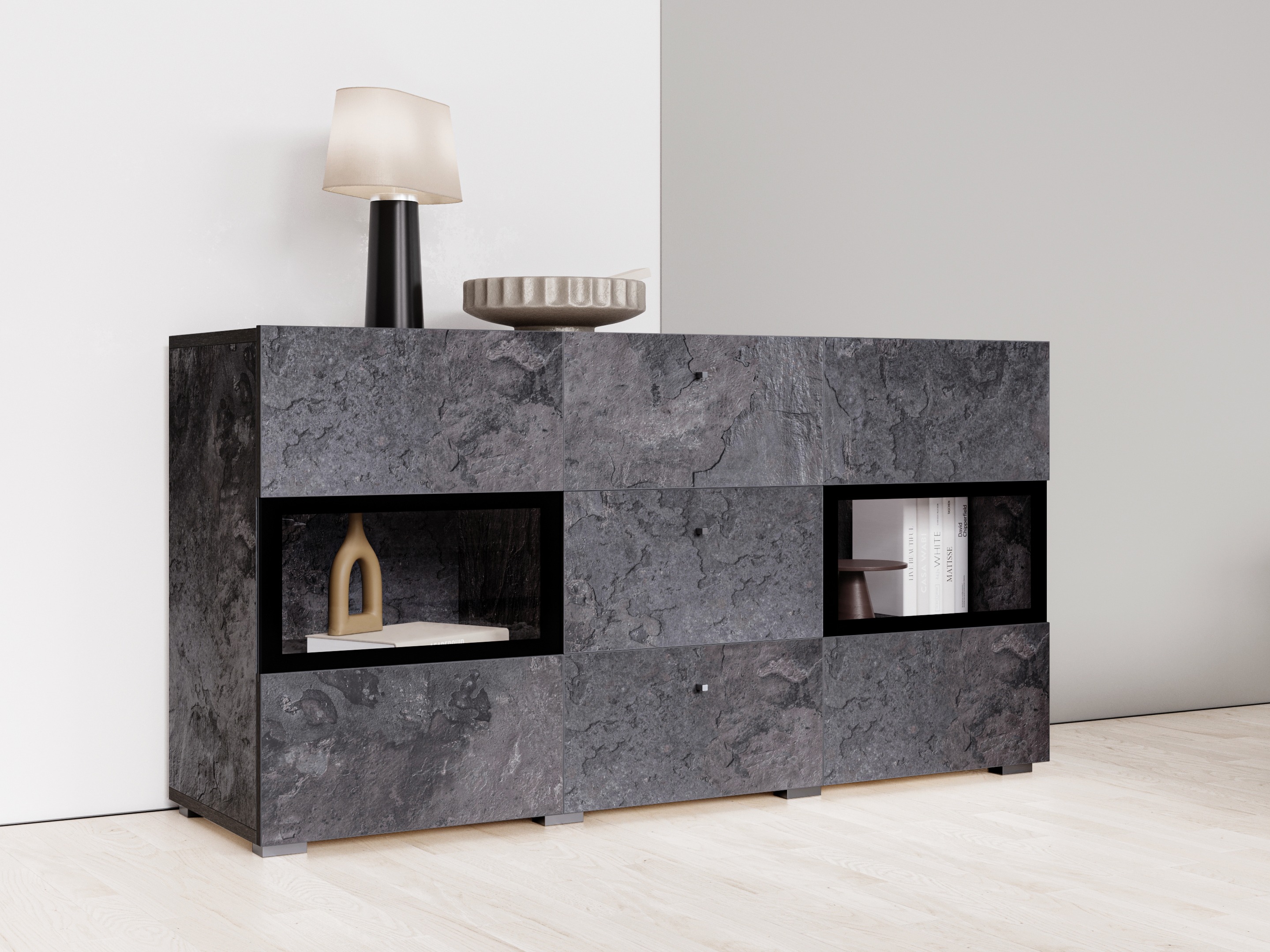 Chest of drawers Serodeu 101 (Dark concrete)