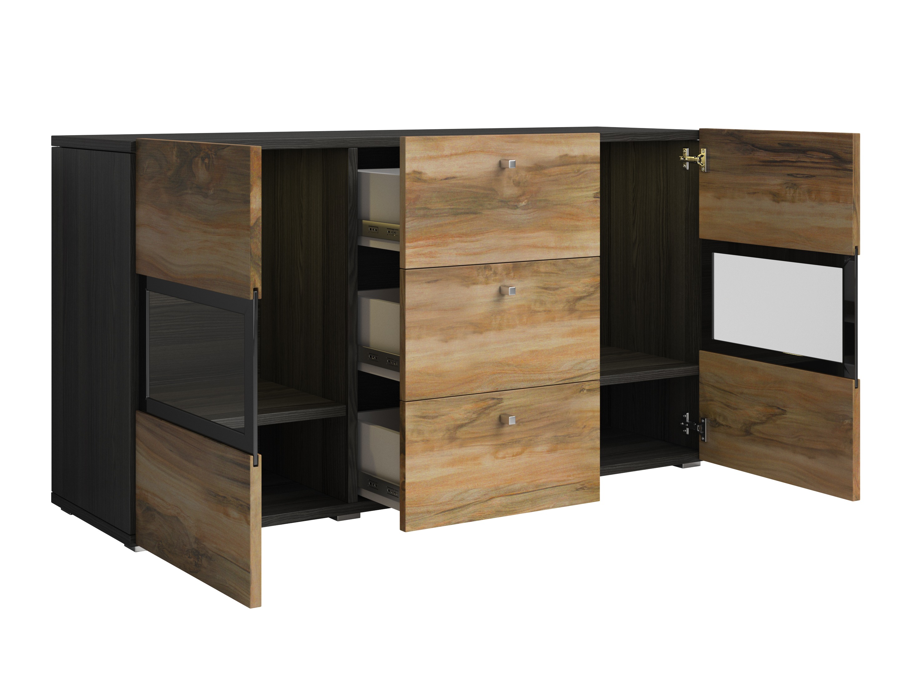Chest of drawers Serodeu 101 (Walnut + Dark brown)
