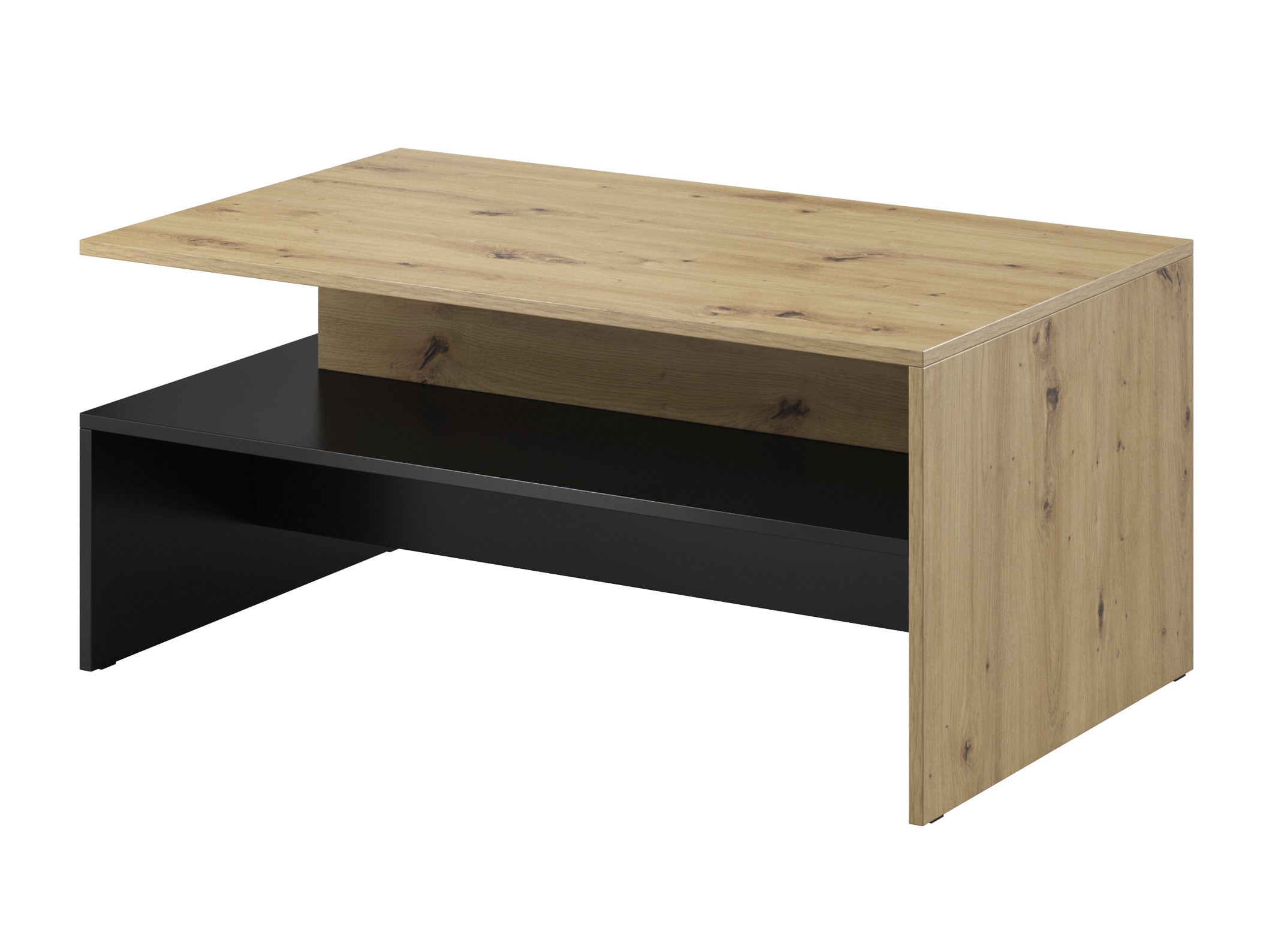 Coffee table Serodeu 103 (Artisan oak + Matte black)