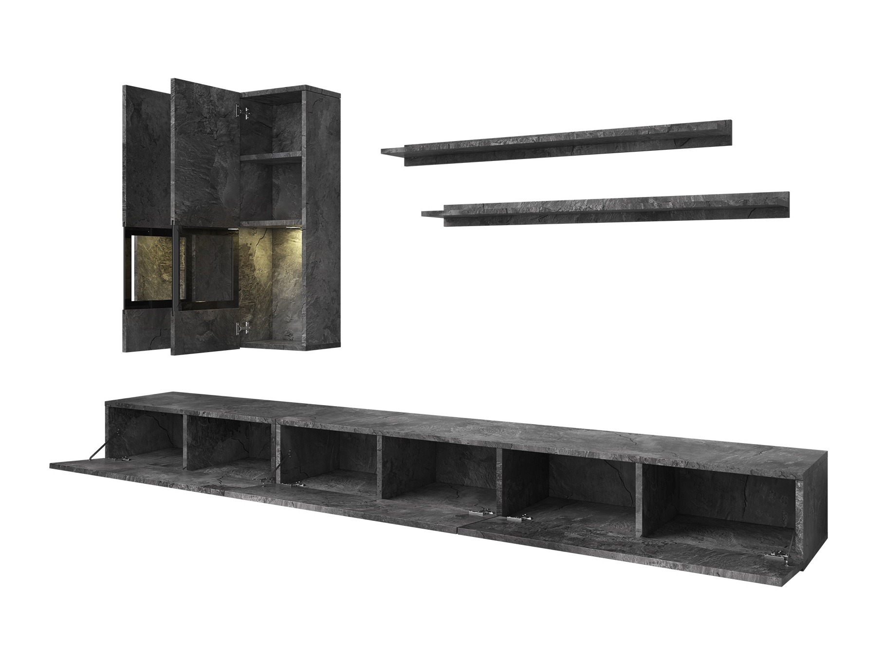Living room set Serodeu 100 (Dark concrete)