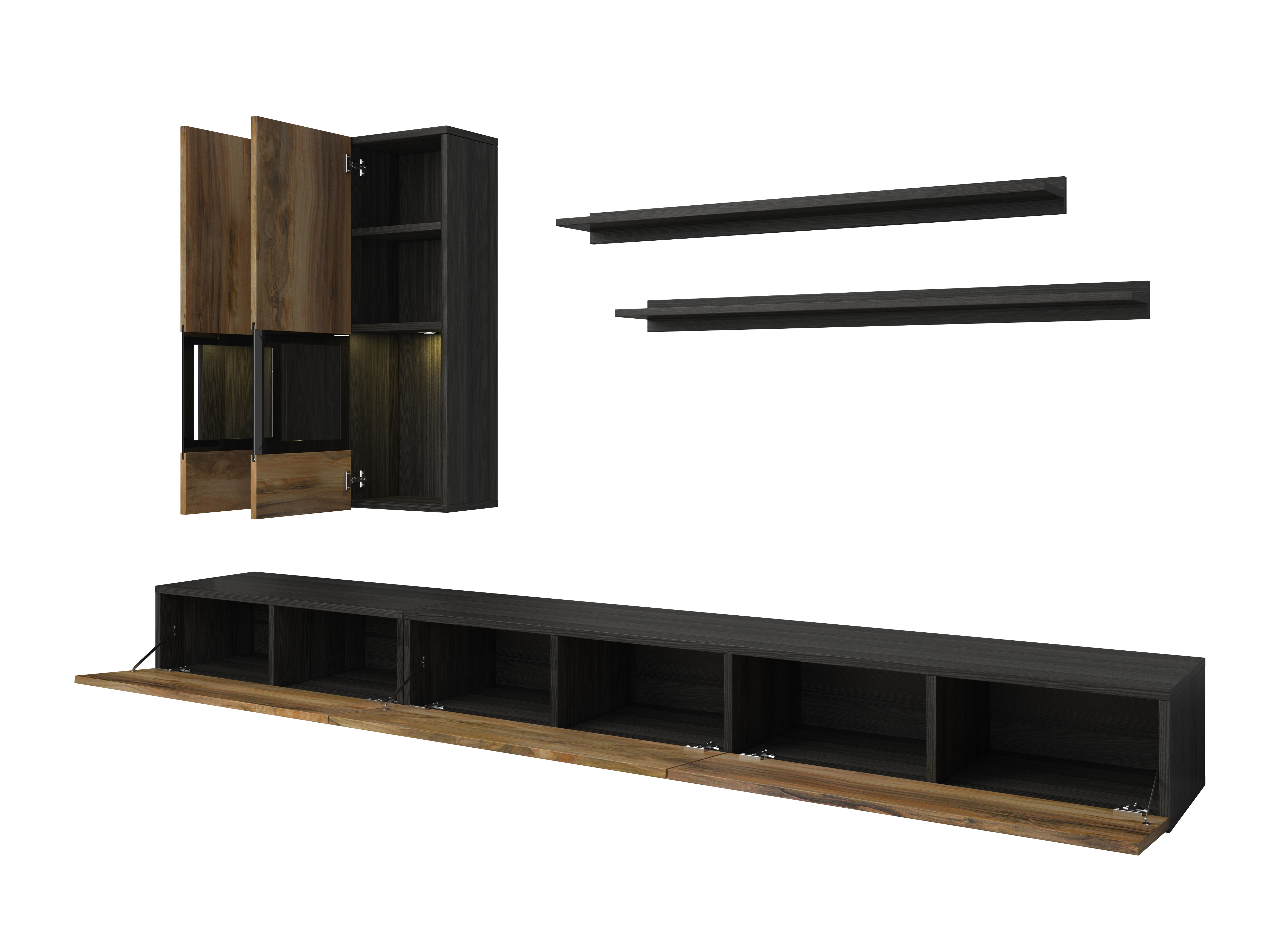 Living room set Serodeu 100 (Walnut + Dark brown)