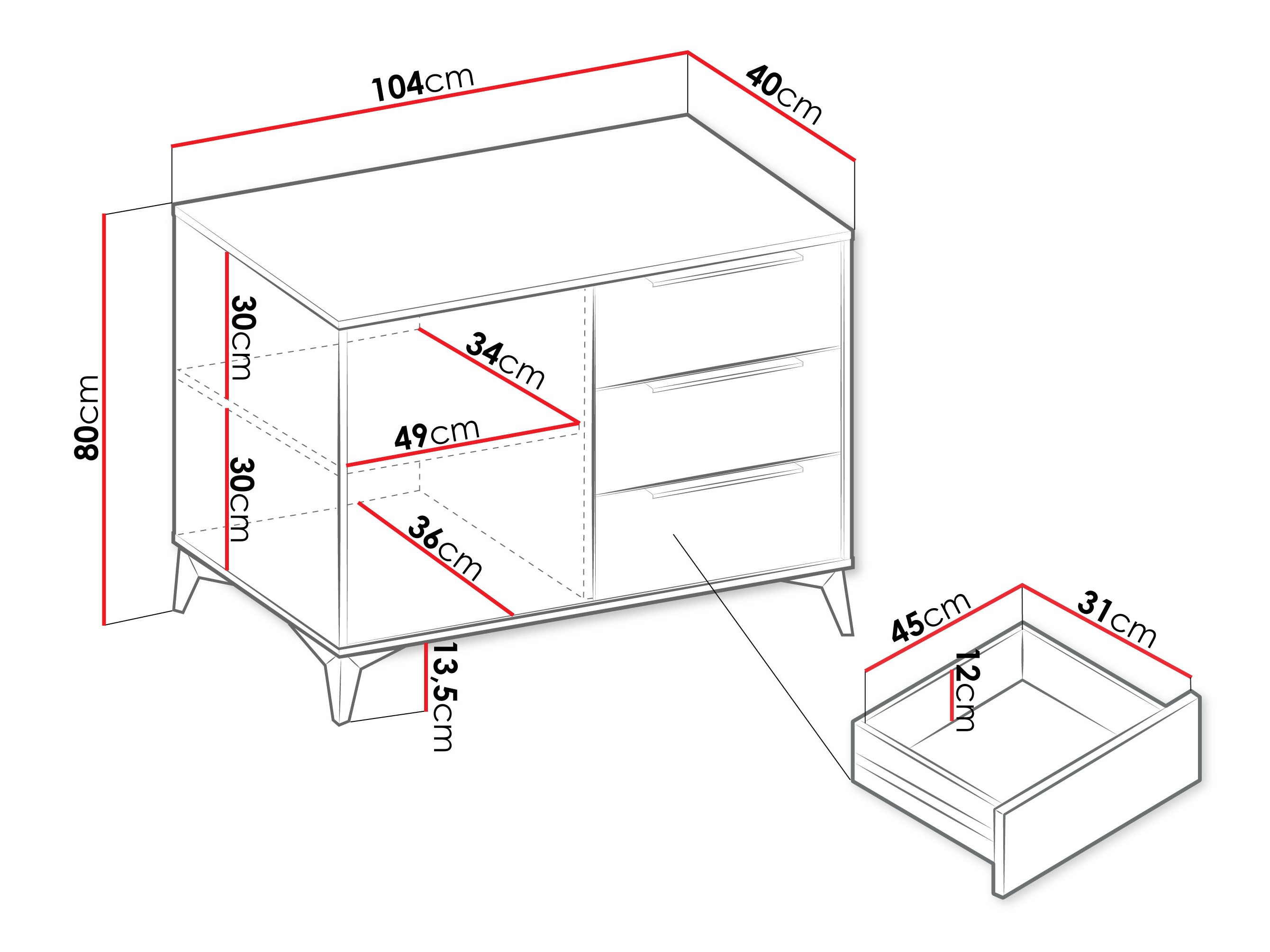Chest of drawers Comfivo Citrus I