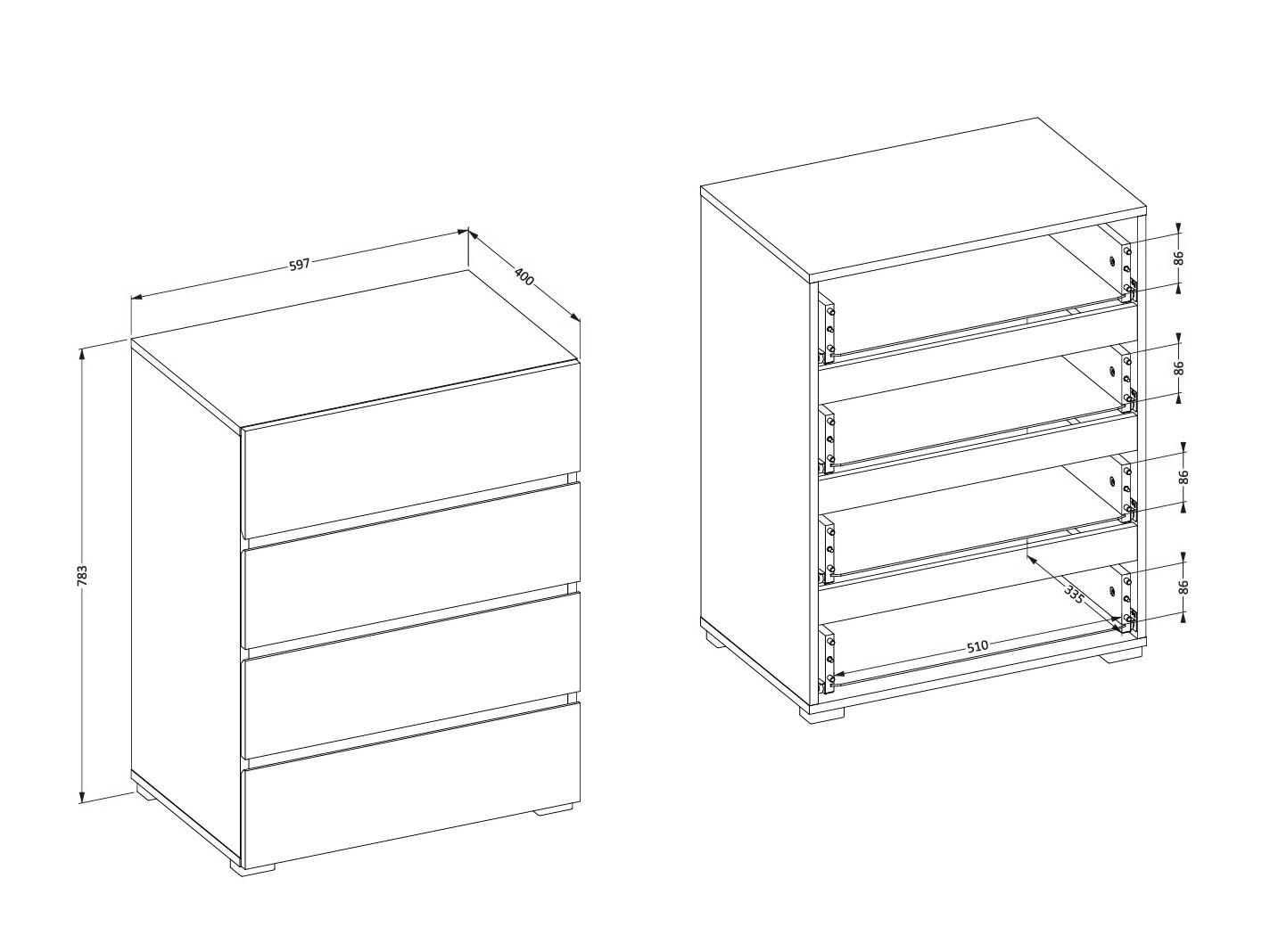 Chest of drawers Alfere 111 (Congo)