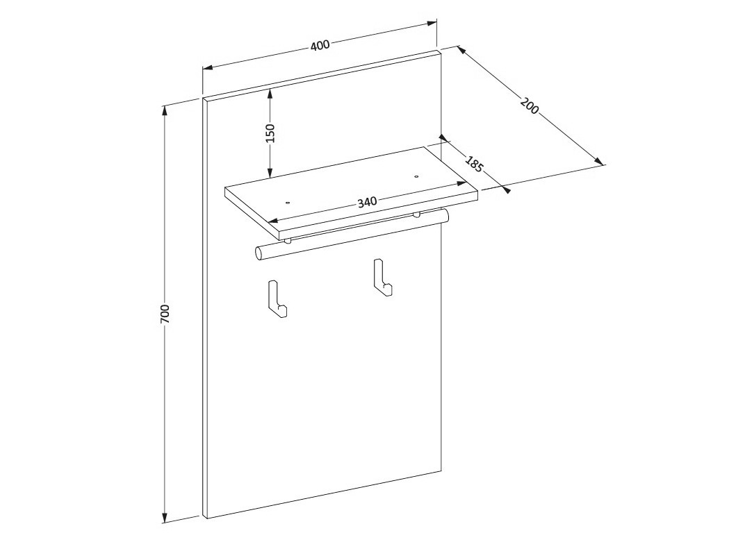 Coat rack Alfere 114 (Congo)