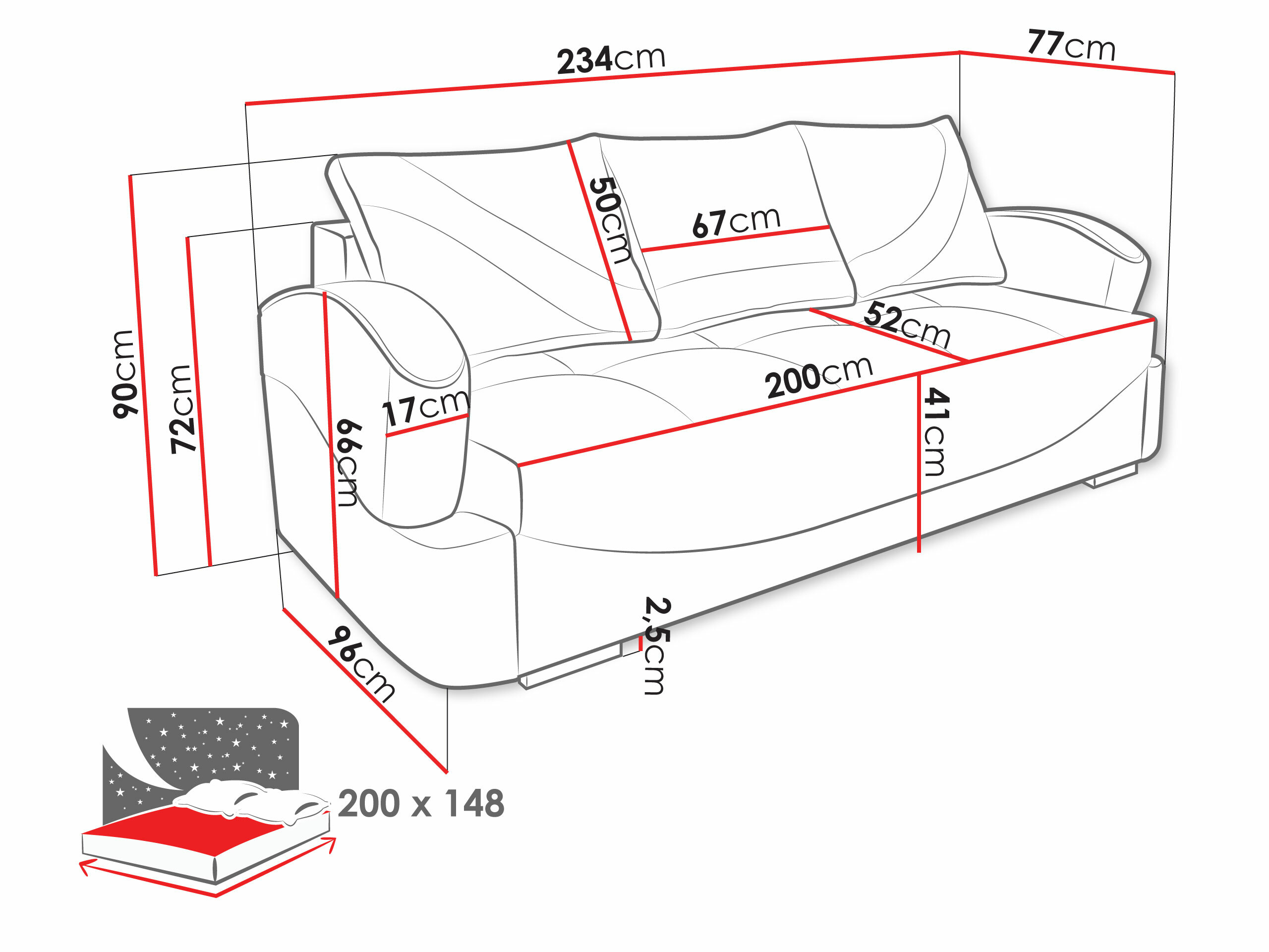 Sofa bed Decatur 103