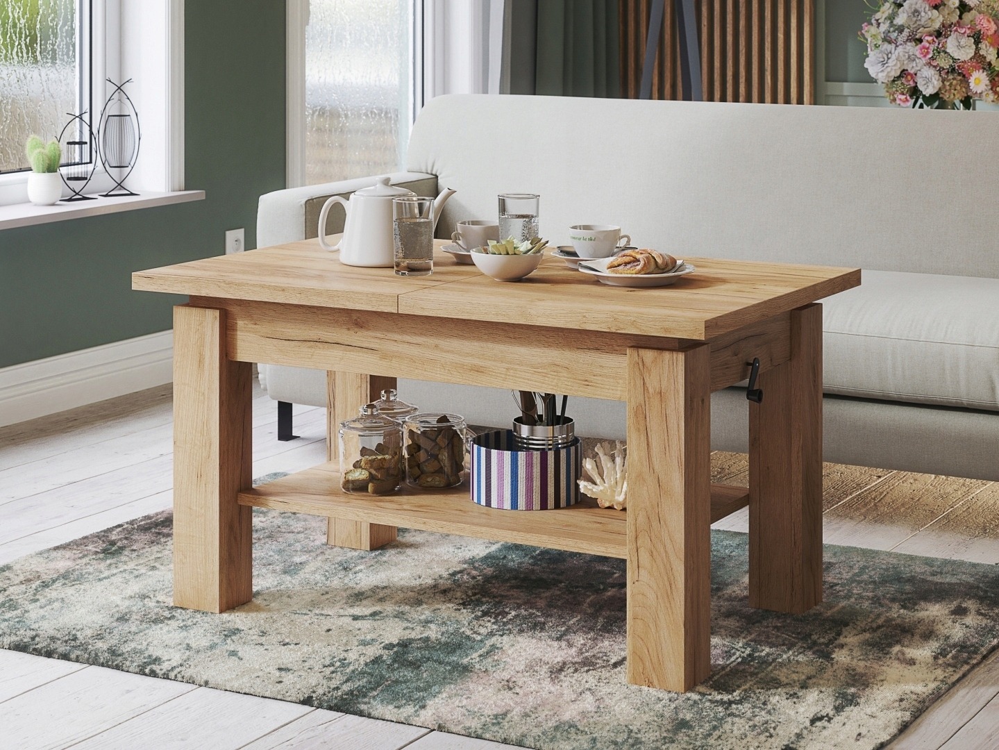 Transforming coffee table Glendale 100 (Craft golden oak)
