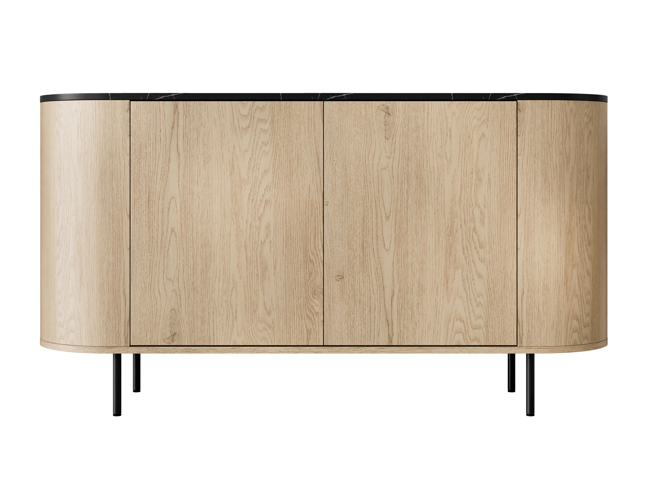 Sideboard Comfivo Livtena (Black marble + Black)