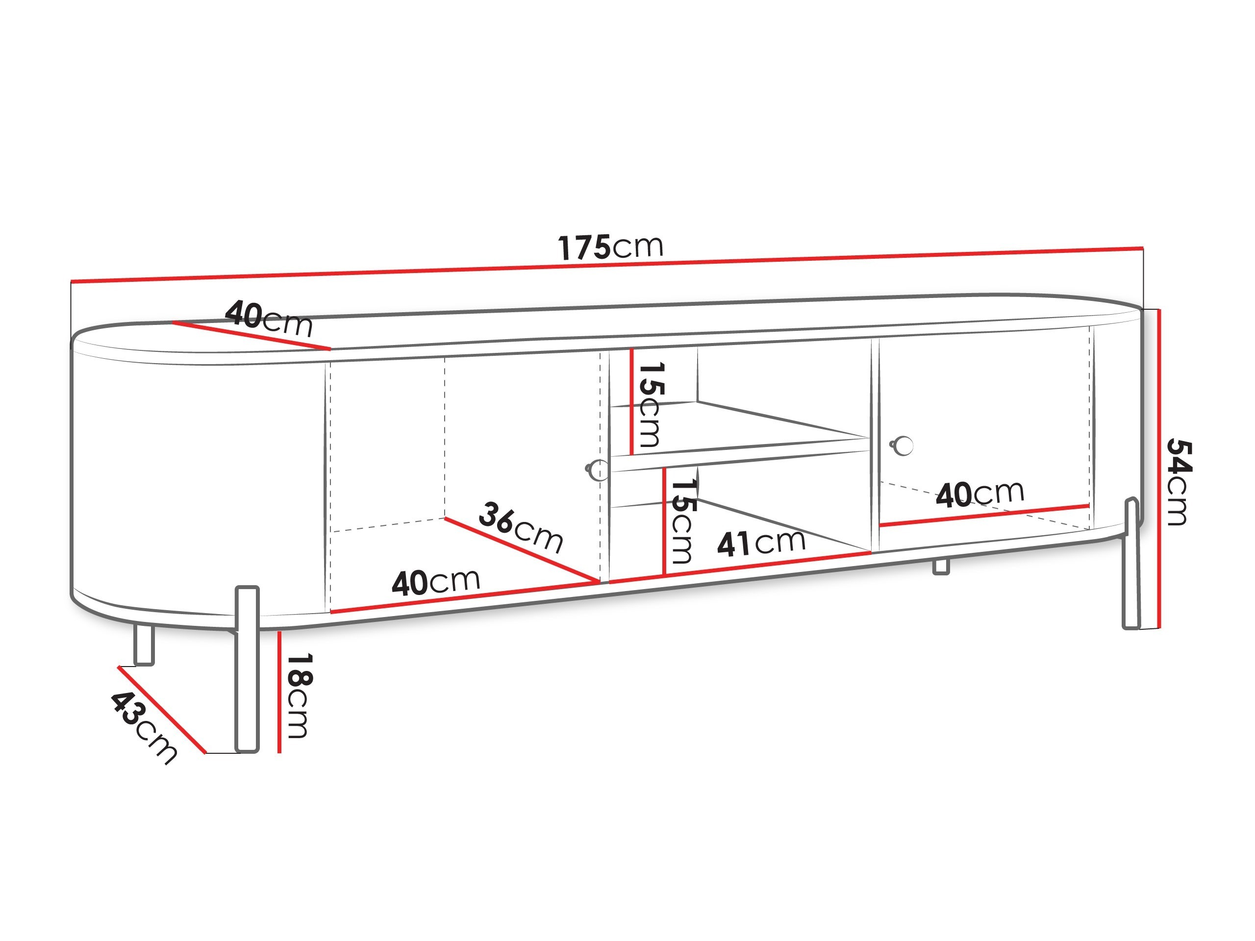 TV stand Comfivo Mirsoni