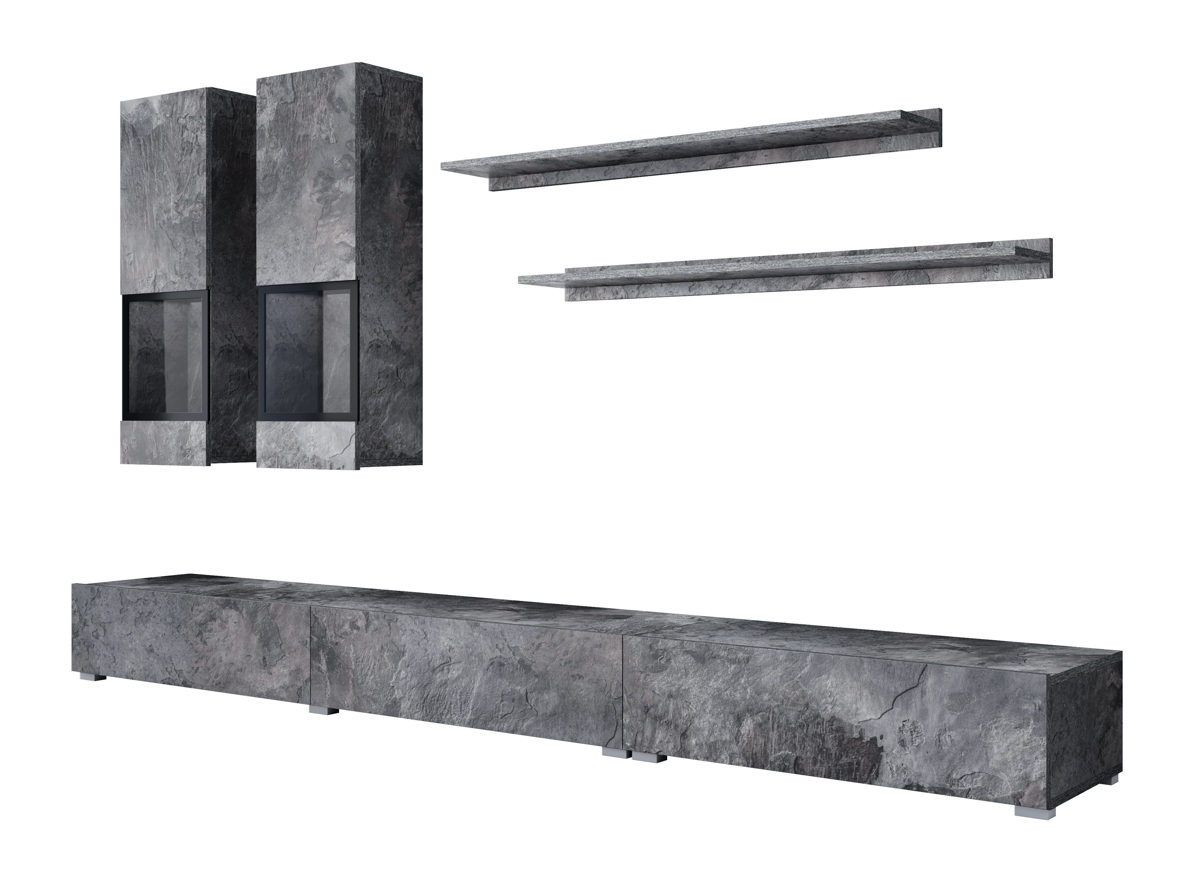 Living room set Serodeu 100 (Dark concrete)