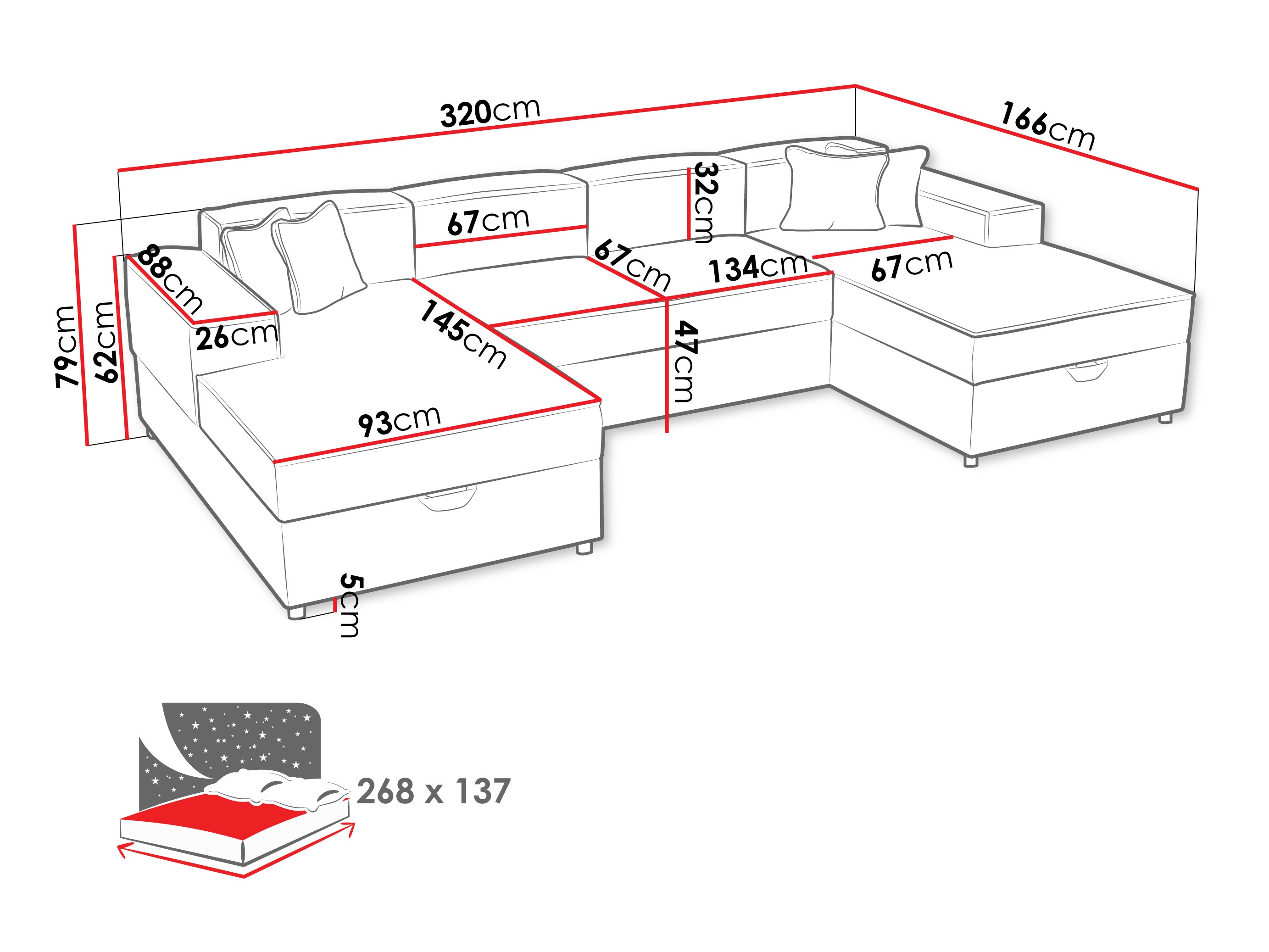 Corner sofa Clovis 115 (Coral 75)
