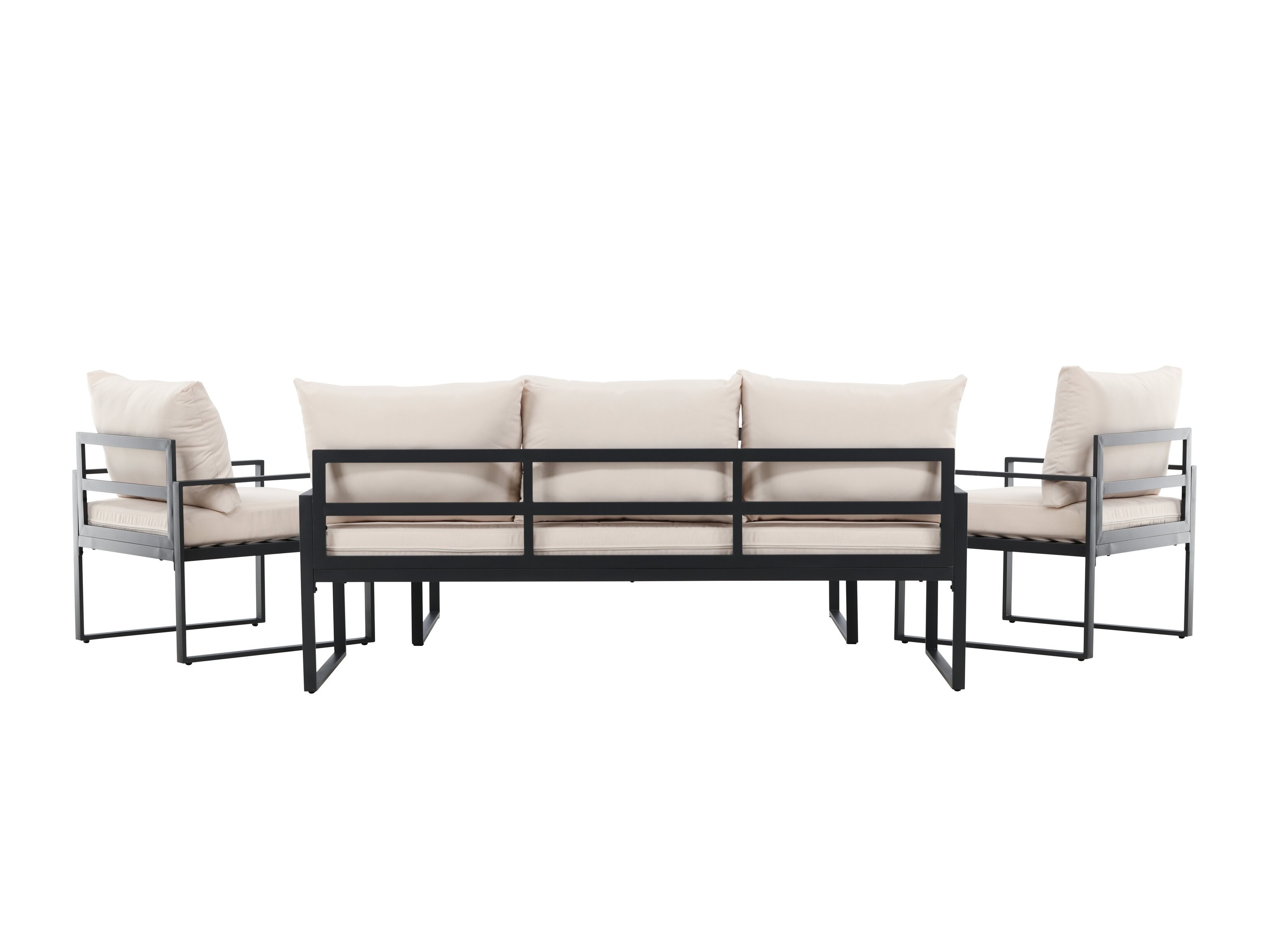Outdoor furniture set Dallas 4733 (Black + Beige)