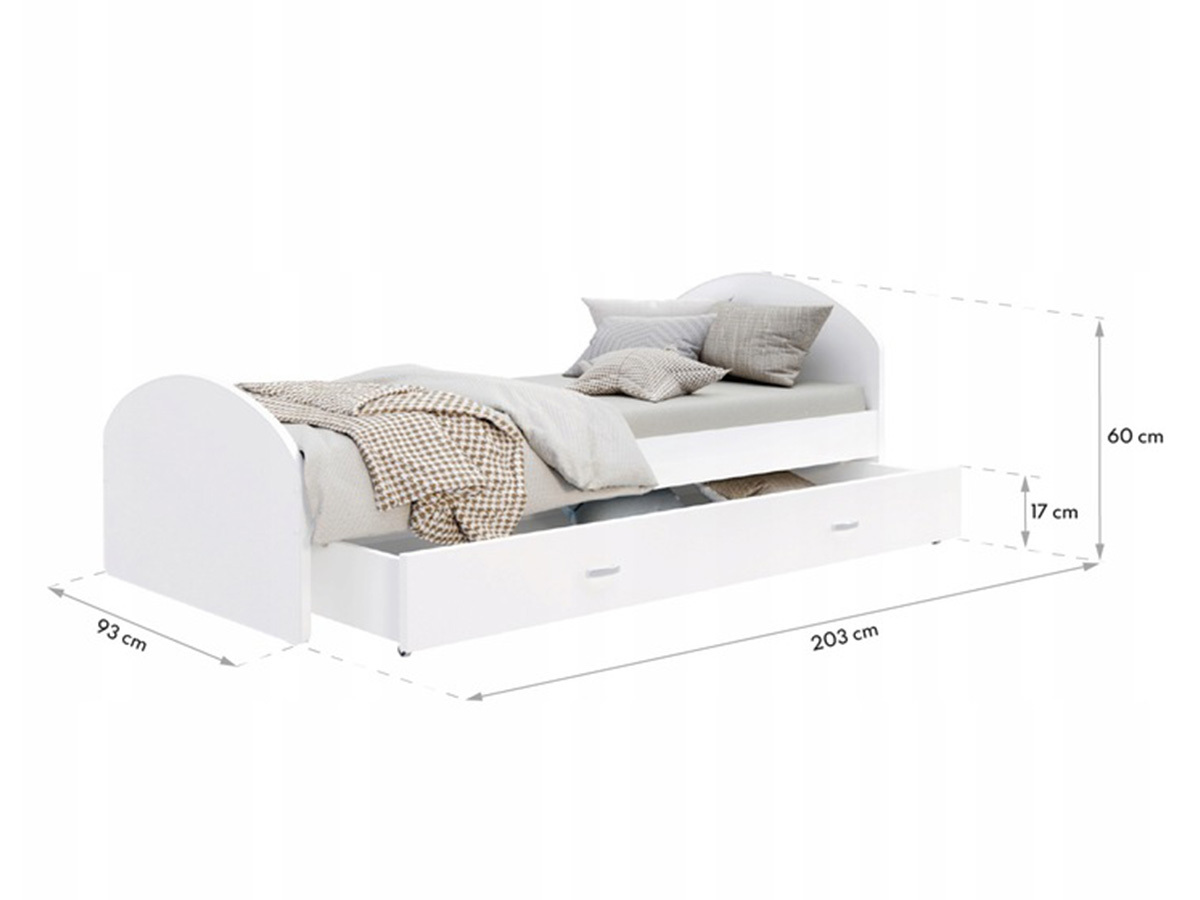 Bed Aurora 177 (White + Blue)