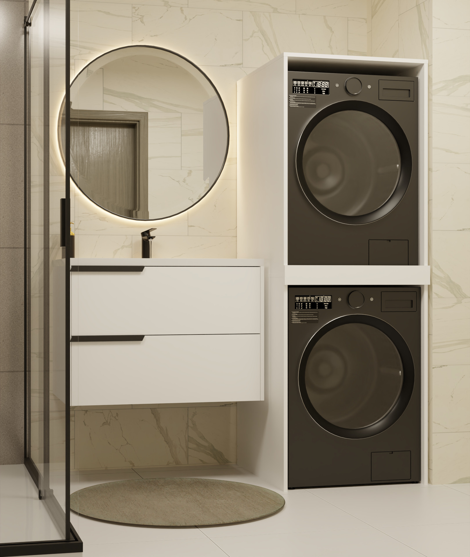 Bathroom shelf Balelbo 108 (White)