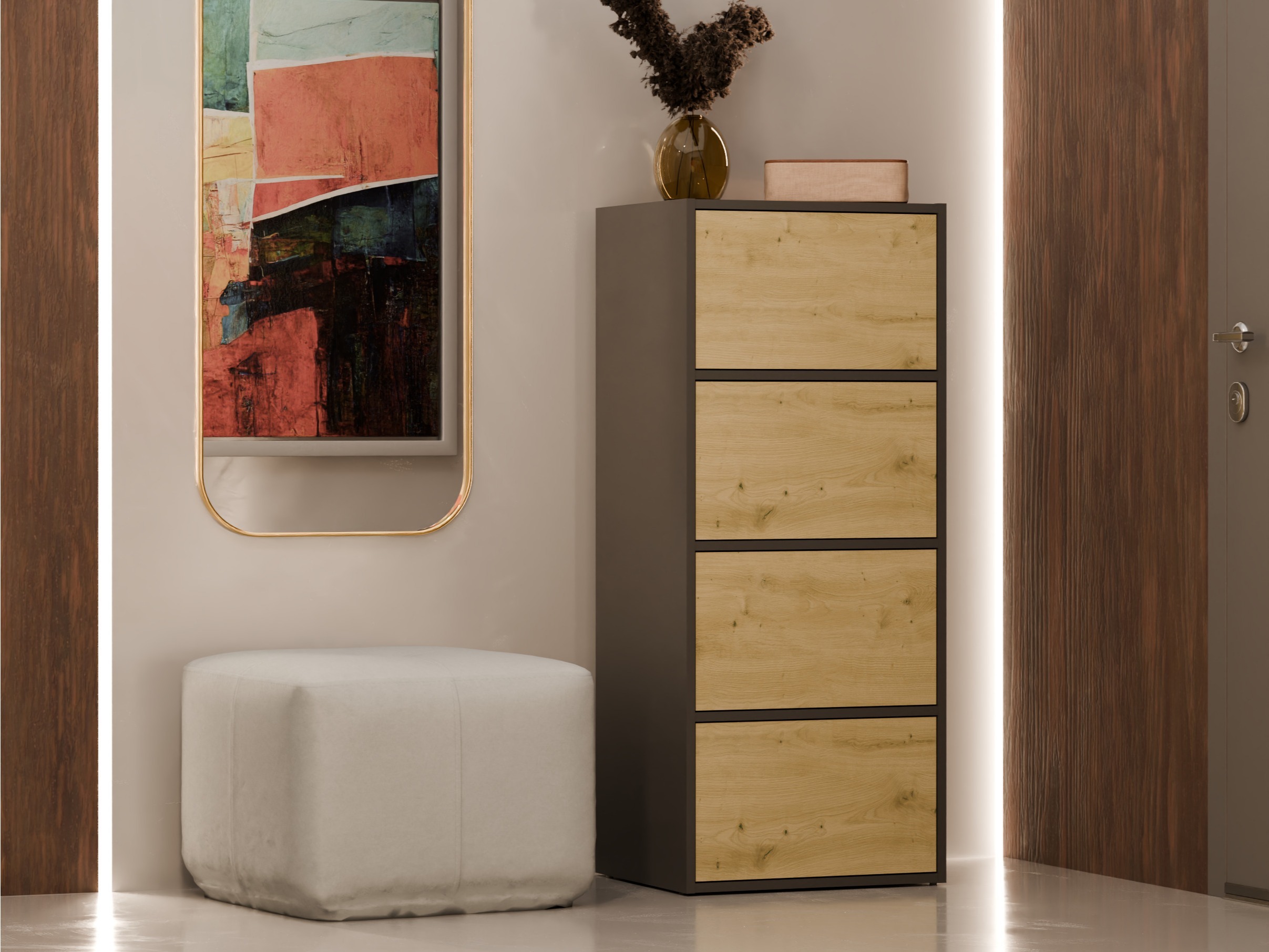 Sideboard Mandeville 298 (Anthracite + Artisan oak)