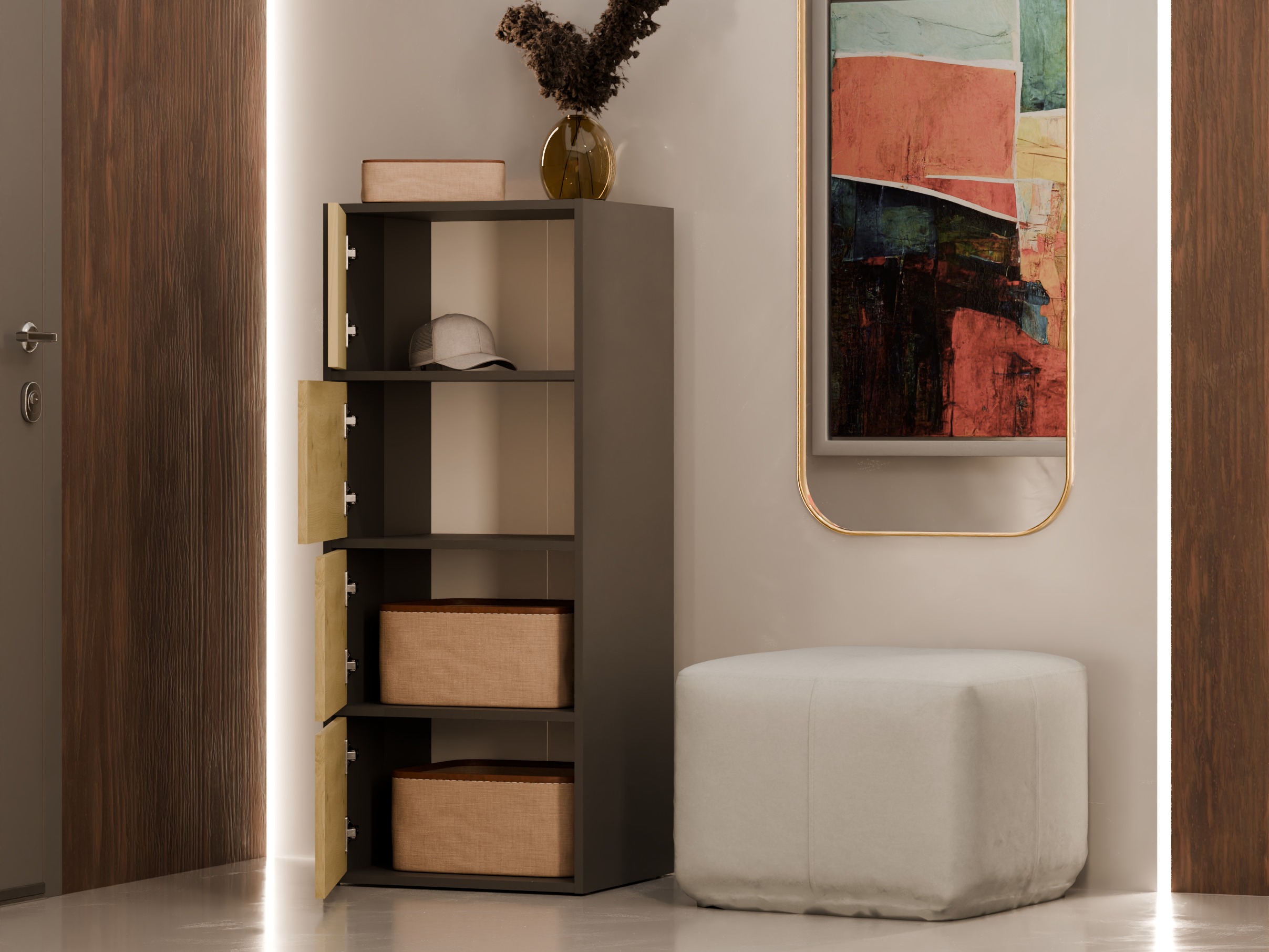 Sideboard Mandeville 298 (Anthracite + Artisan oak)