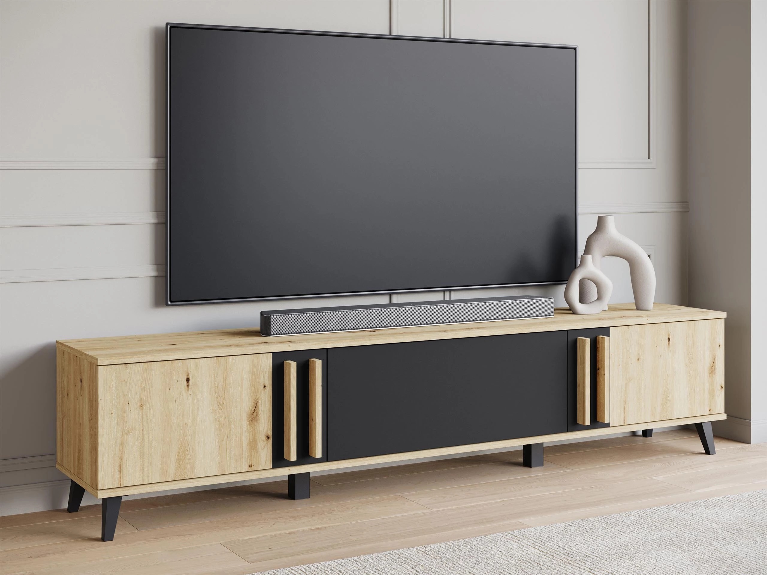 TV stand Facetor (Artisan oak + Graphite)