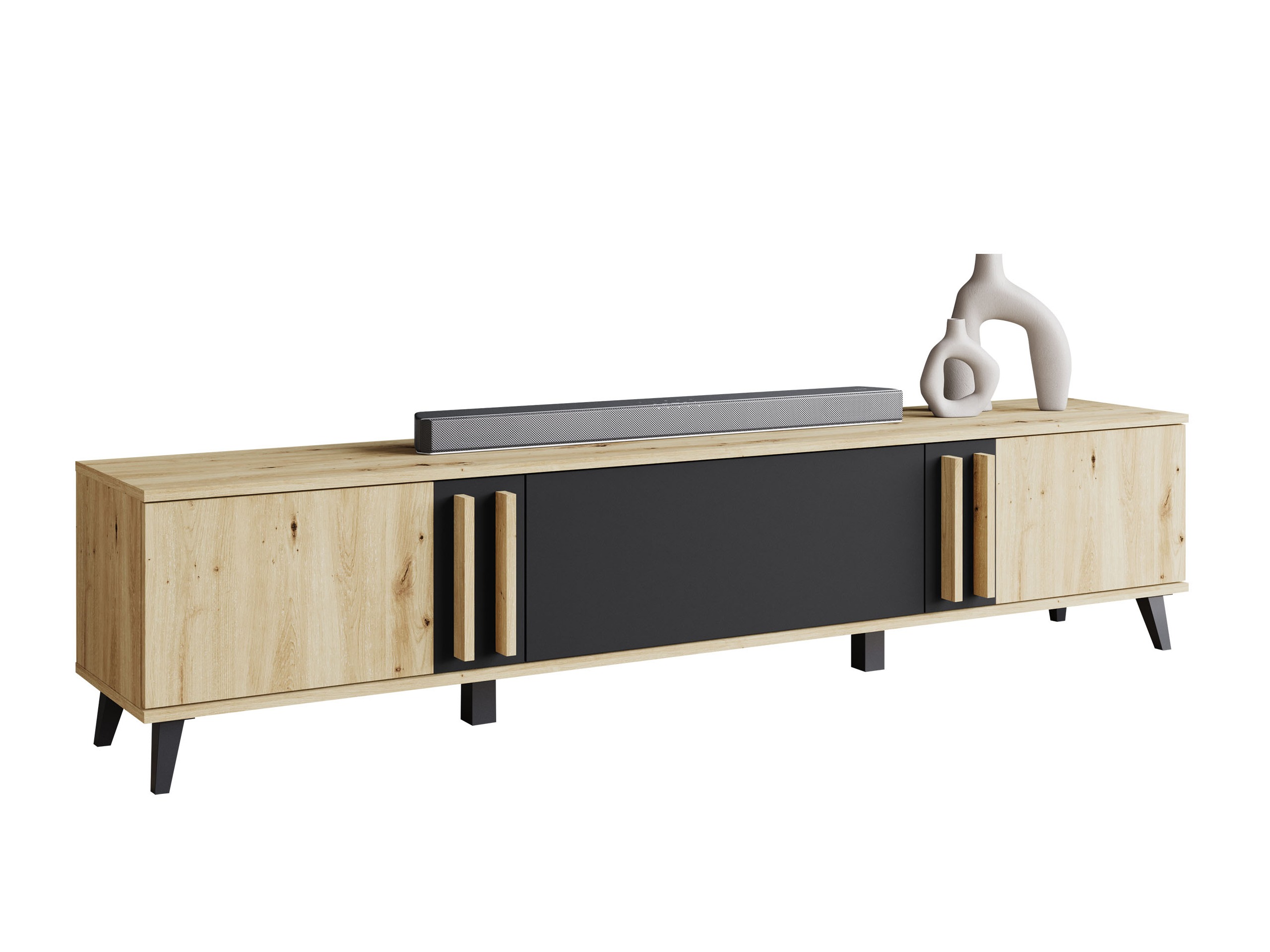 TV stand Facetor (Artisan oak + Graphite)
