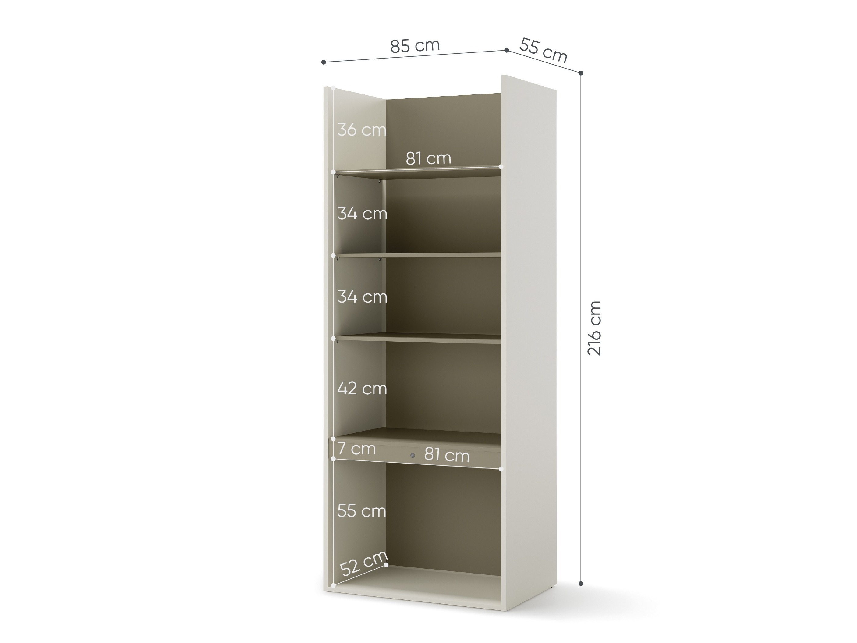 Bookcase Evareve 103 (Green + Light brown)
