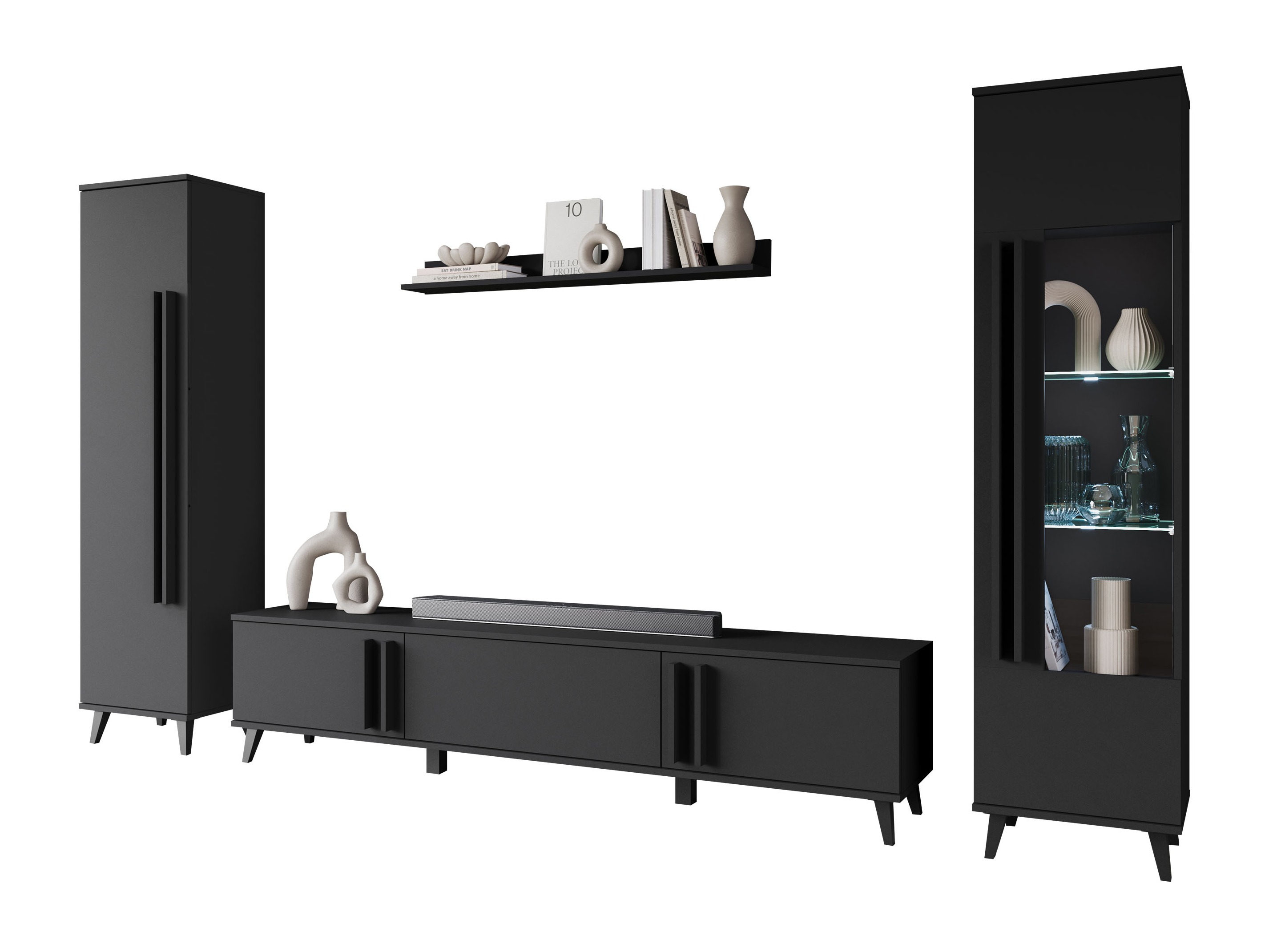Living room set Facetor II (Graphite)