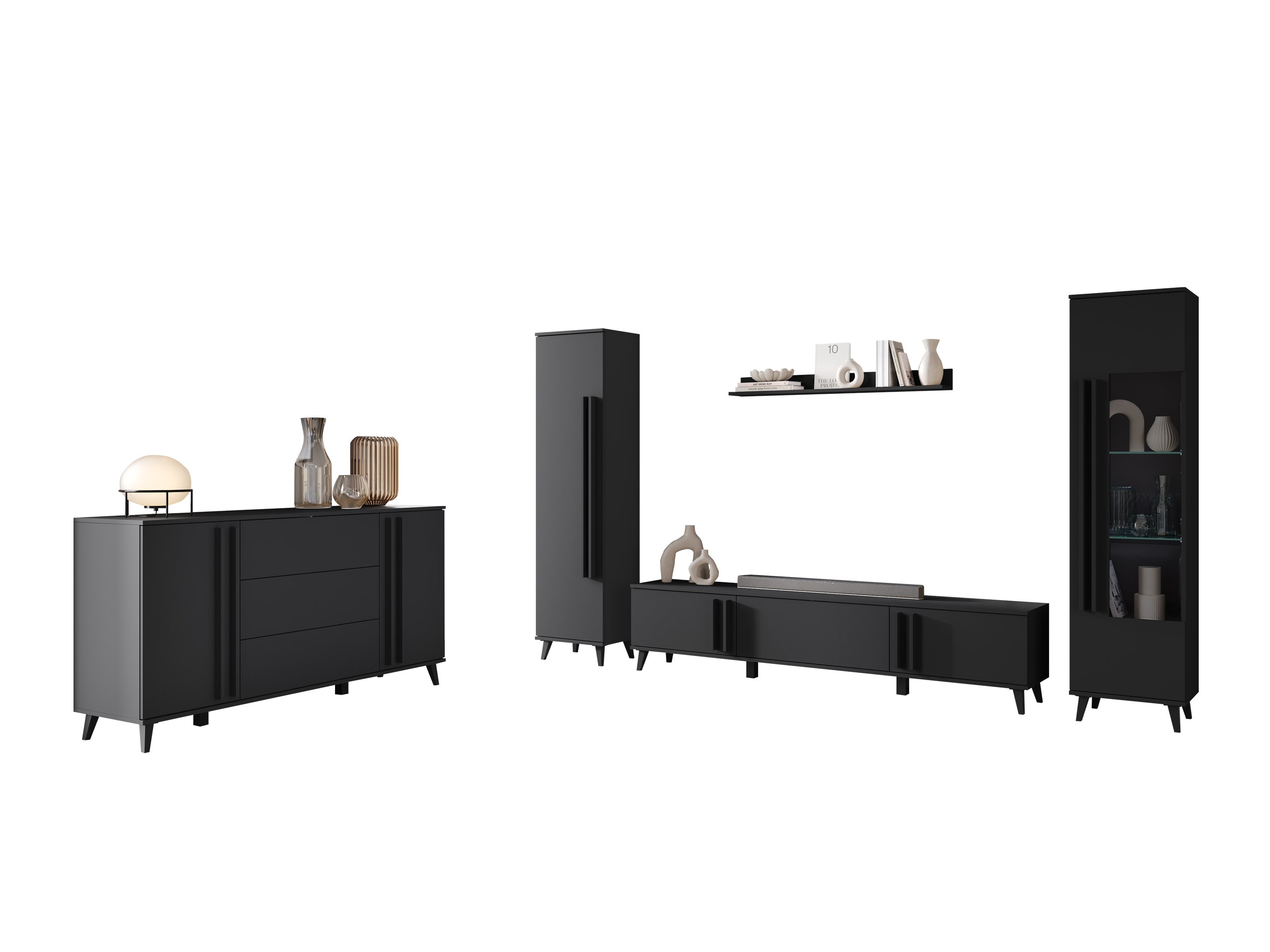 Living room set Facetor IV (Graphite)