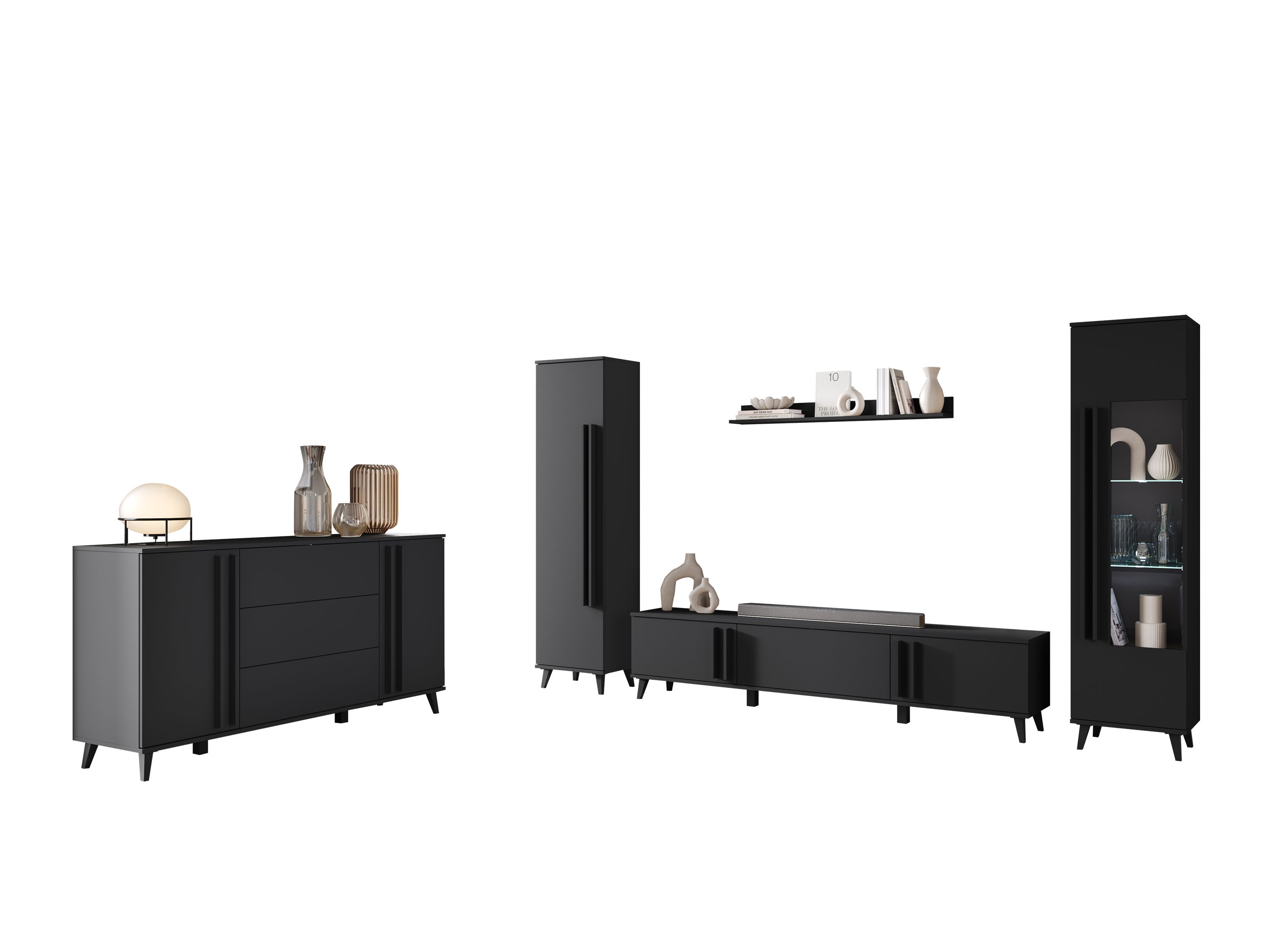 Living room set Facetor IV (Graphite)