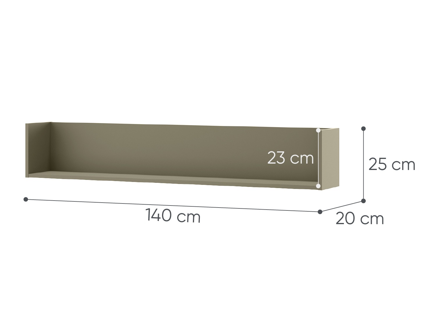 Wall shelf Evareve 109 (Green)