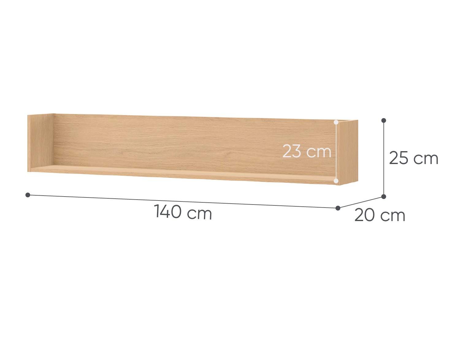 Wall shelf Evareve 109 (Oak)