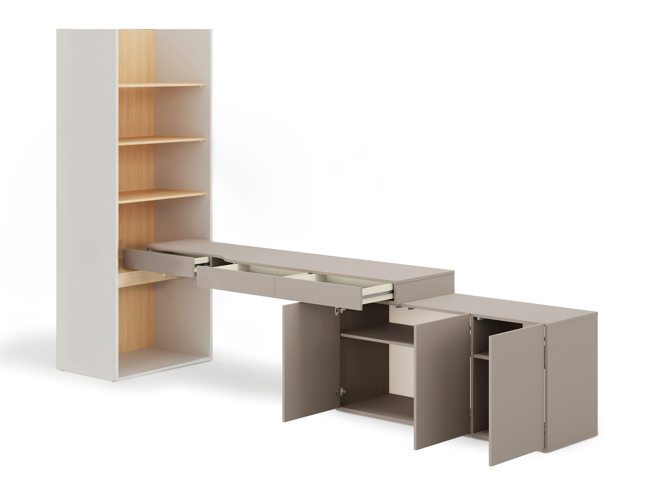 Home office set Evareve 118 (Grey + Oak)