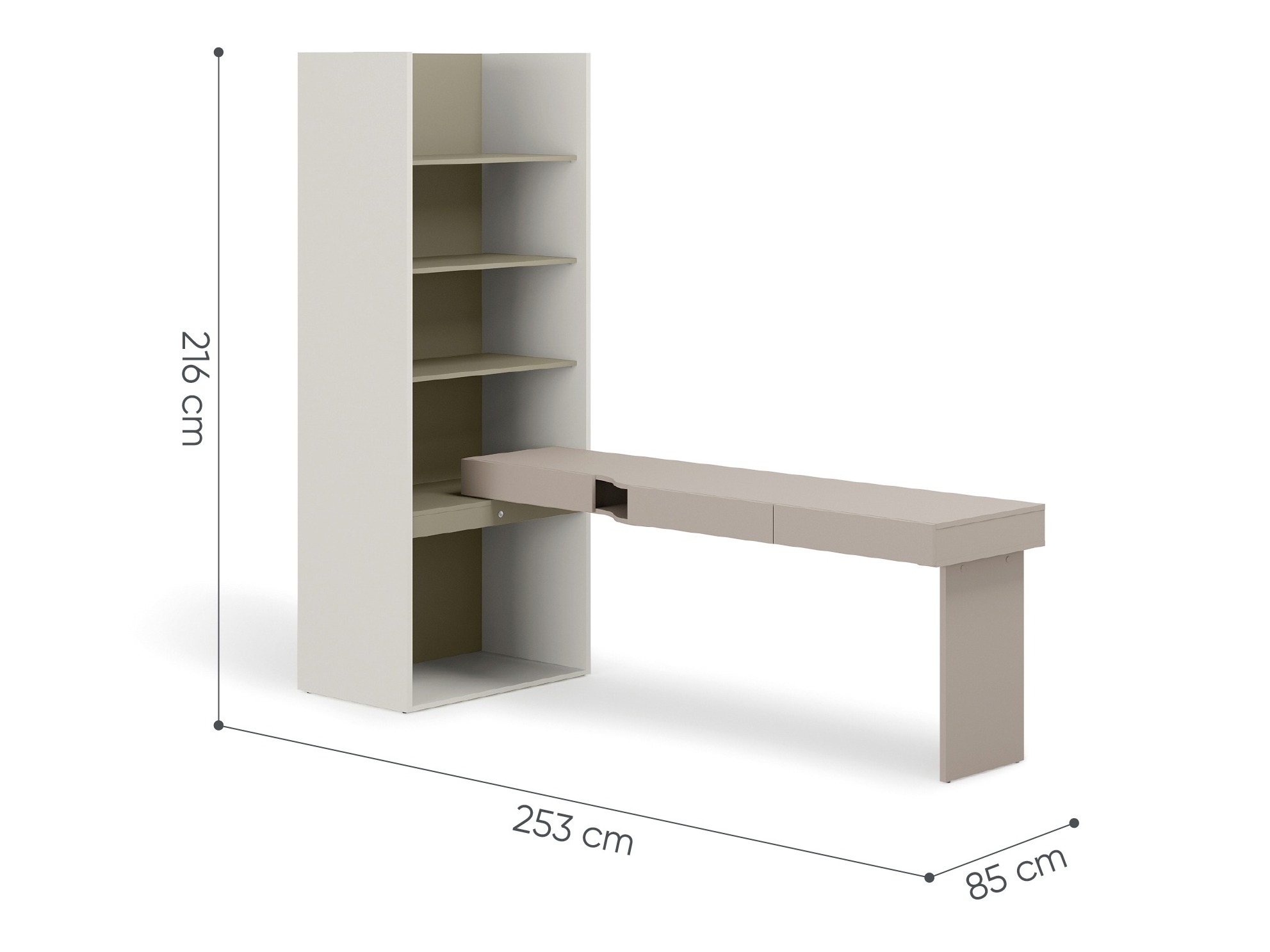 Home office set Evareve 120 (Right)
