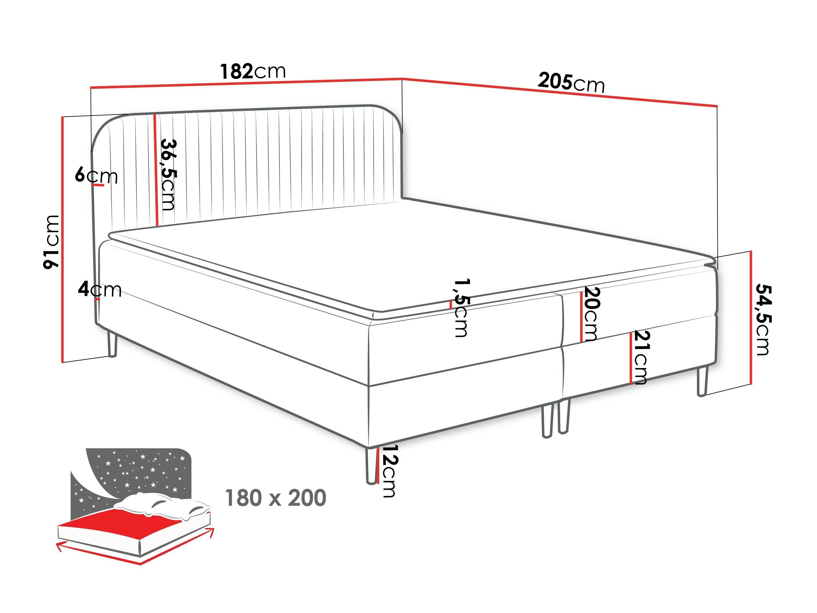 Continental bed Rivus (Coral 20)