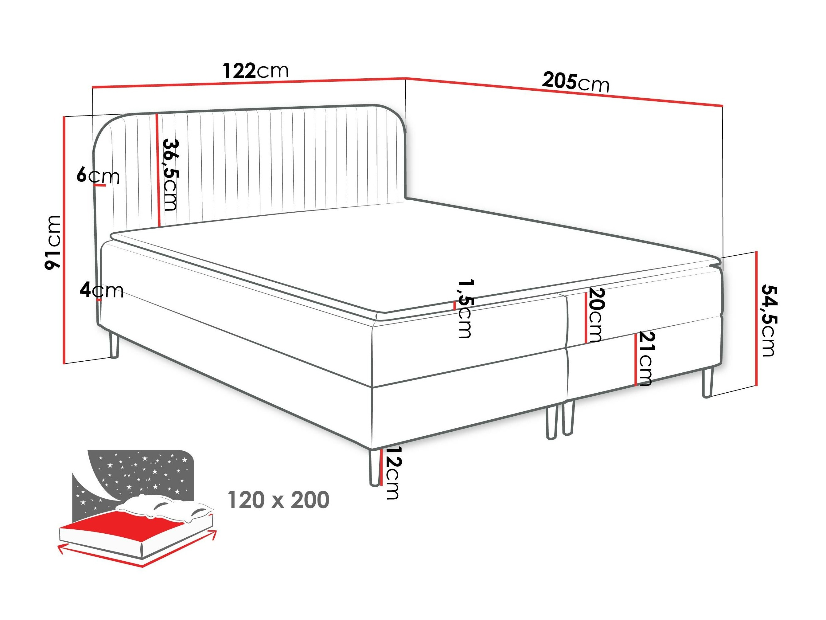 Continental bed Rivus (Coral 35)