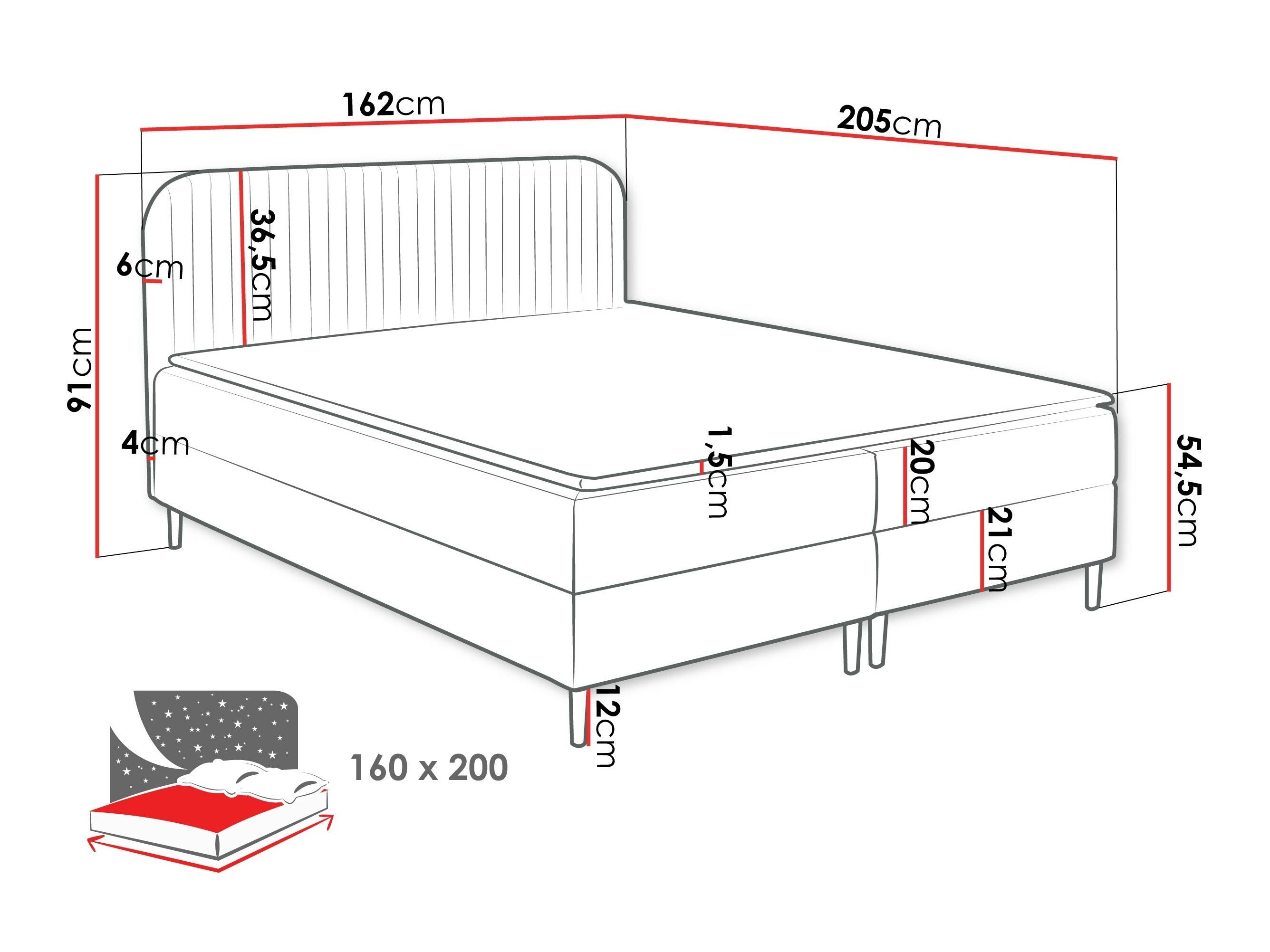 Continental bed Rivus (Coral 35)