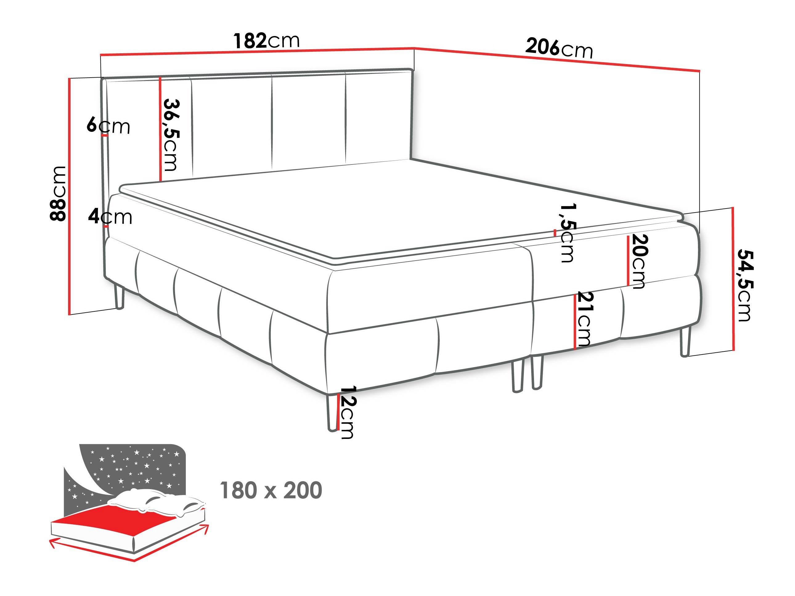 Continental bed Rivus I (Coral 35)