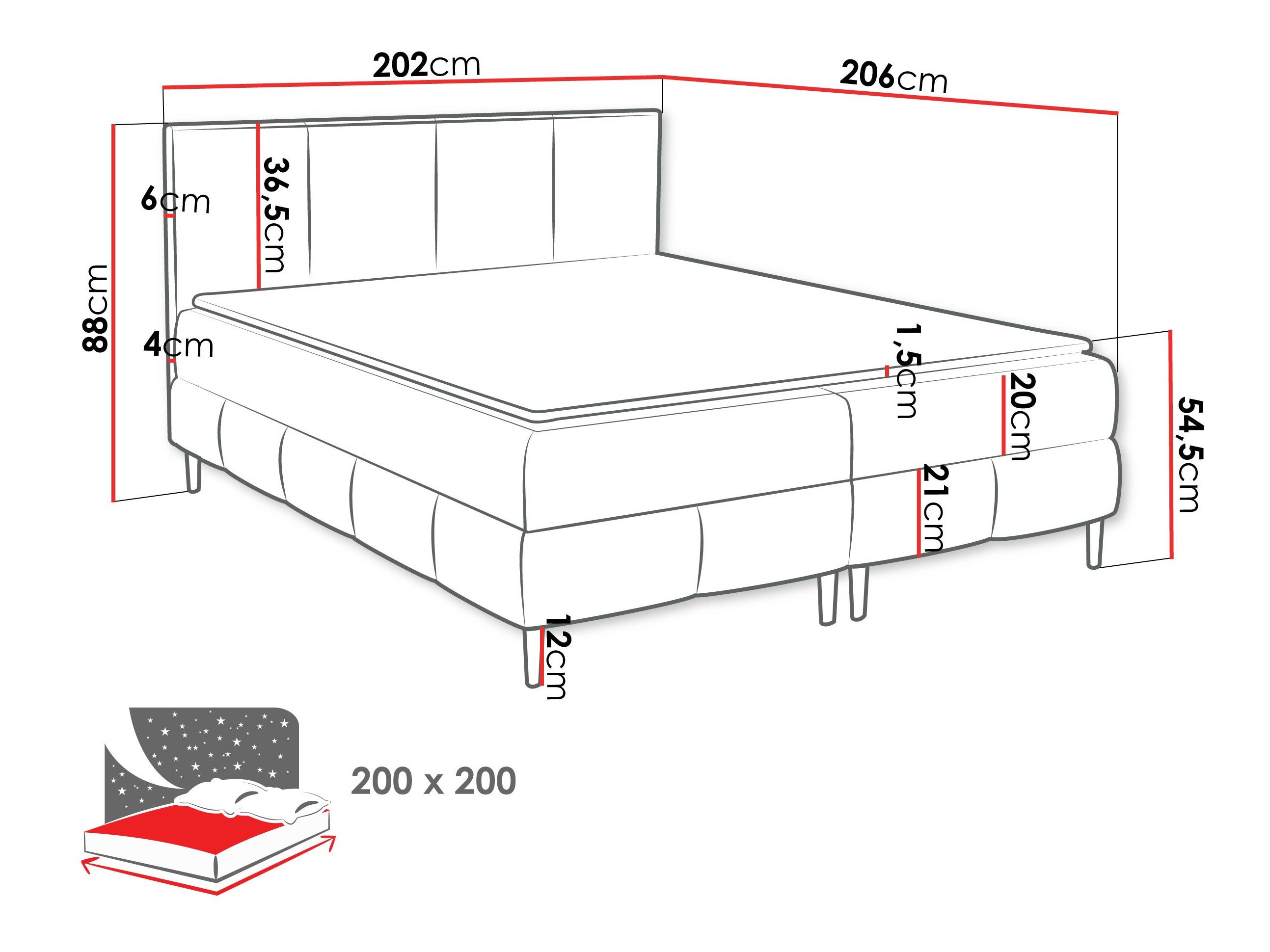 Continental bed Rivus I (Coral 35)