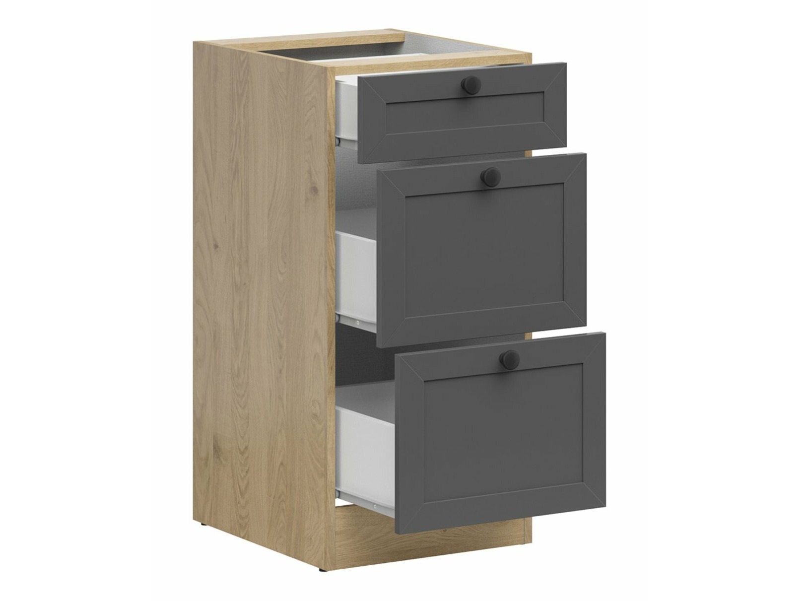 Modular cabinet with drawers Classic Grey Oak 107
